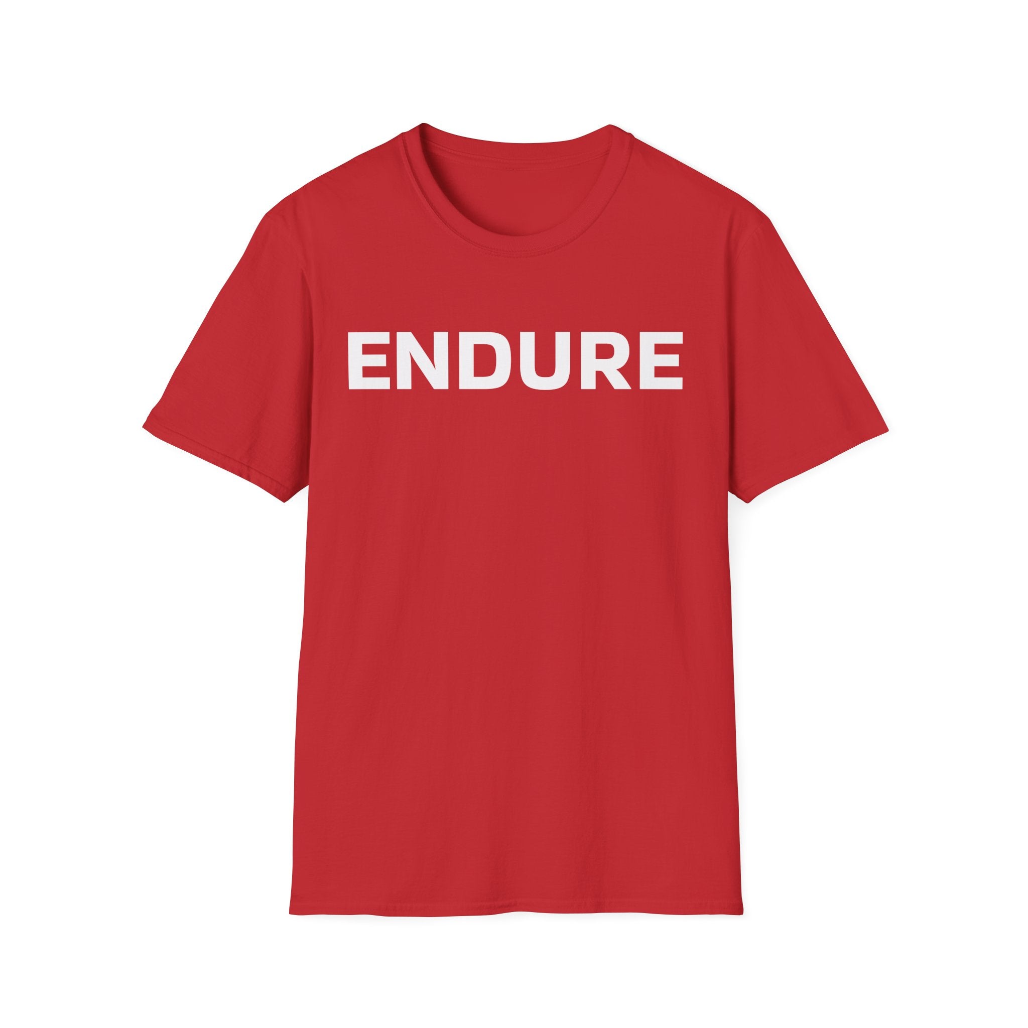 Endure Motivational Soft Style T-Shirt — Bold White Text Inspirational Tee