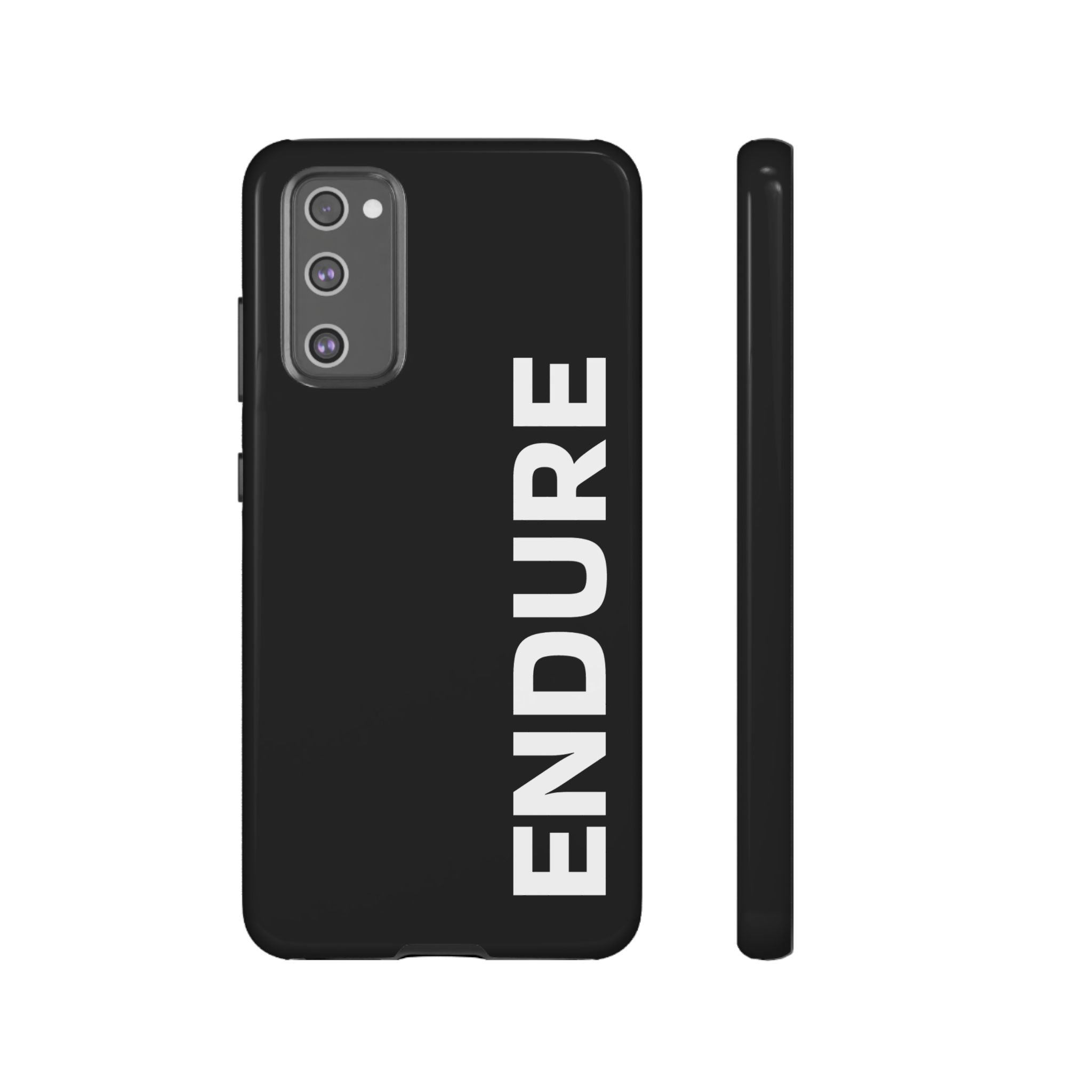 Endure Vertical Bold Phone Case — Tough Black Protective Cover