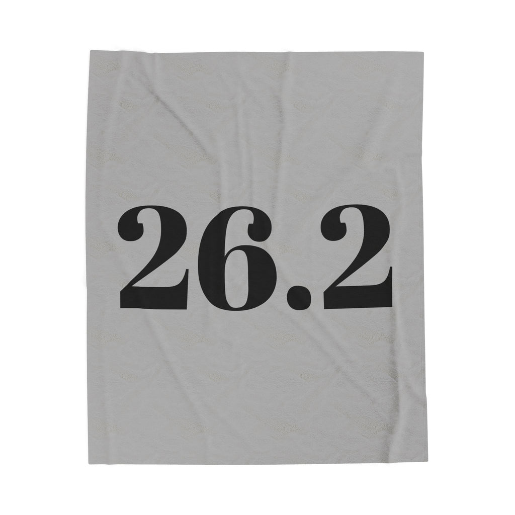 Marathon Runner Plush Blanket - '26.2' Velveteen Throw for Runners & Race Day Gifts - Best Run Yet Apparel and Gifts
