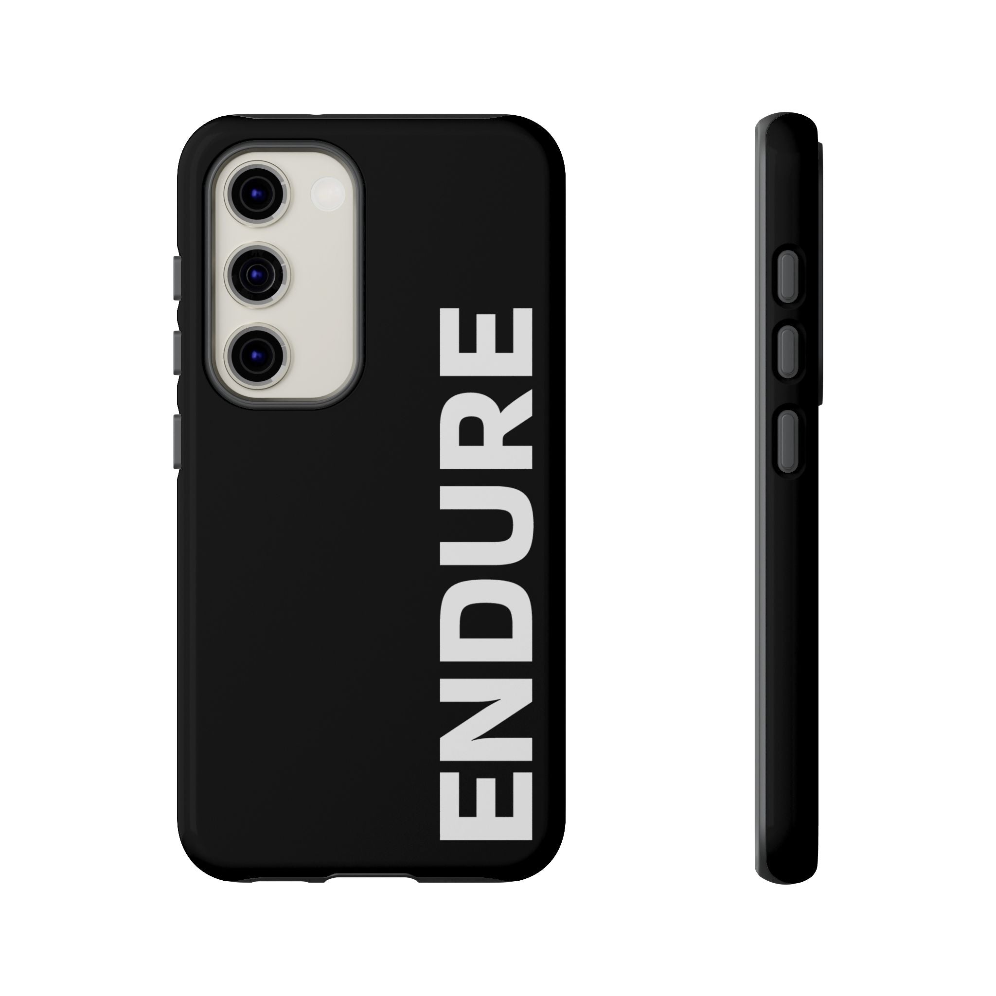 Endure Vertical Bold Phone Case — Tough Black Protective Cover