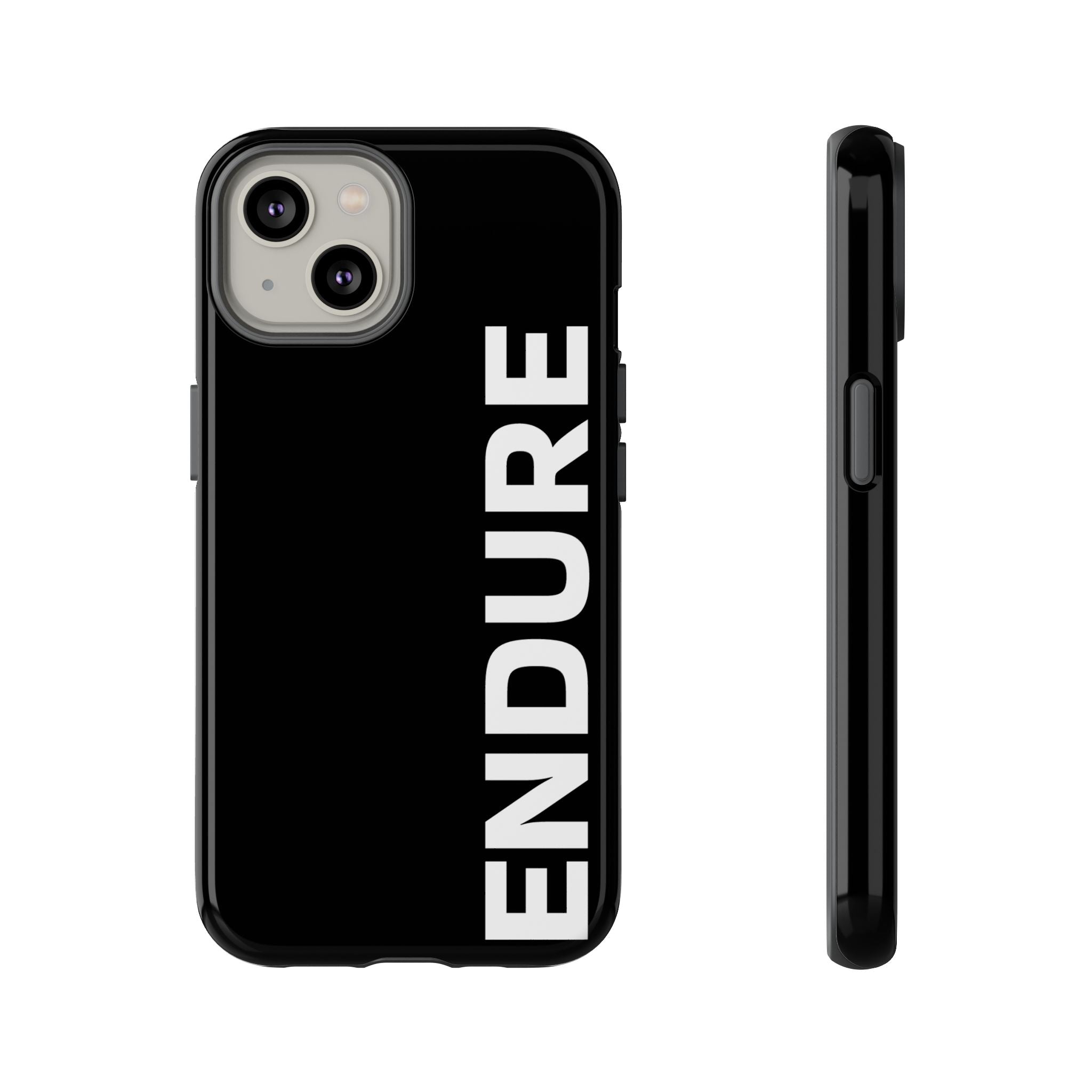 Endure Vertical Bold Phone Case — Tough Black Protective Cover
