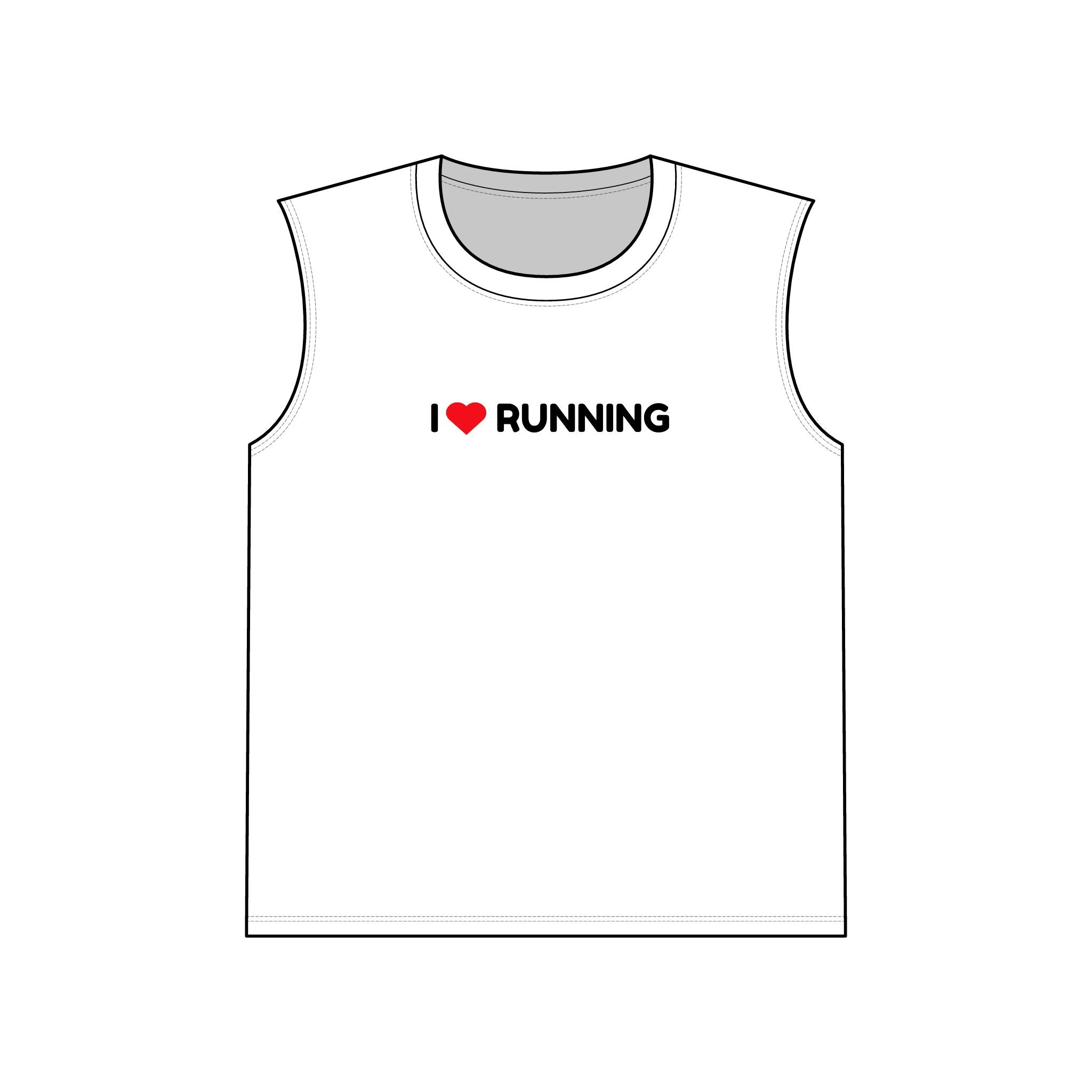 I  Running Muscle Tank Top — Lightweight Sleeveless Running Shirt