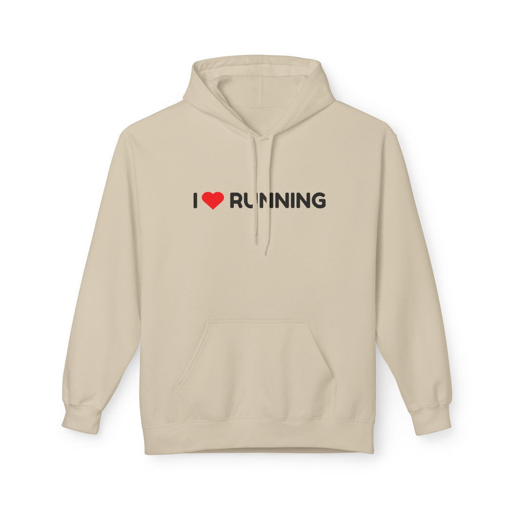 I Love Running Hoodie — Heart Racing Runner Sweatshirt for Joggers & Fitness Fans