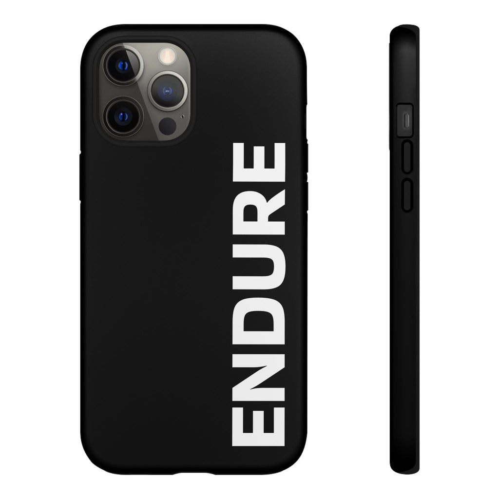 Endure Vertical Bold Phone Case — Tough Black Protective Cover