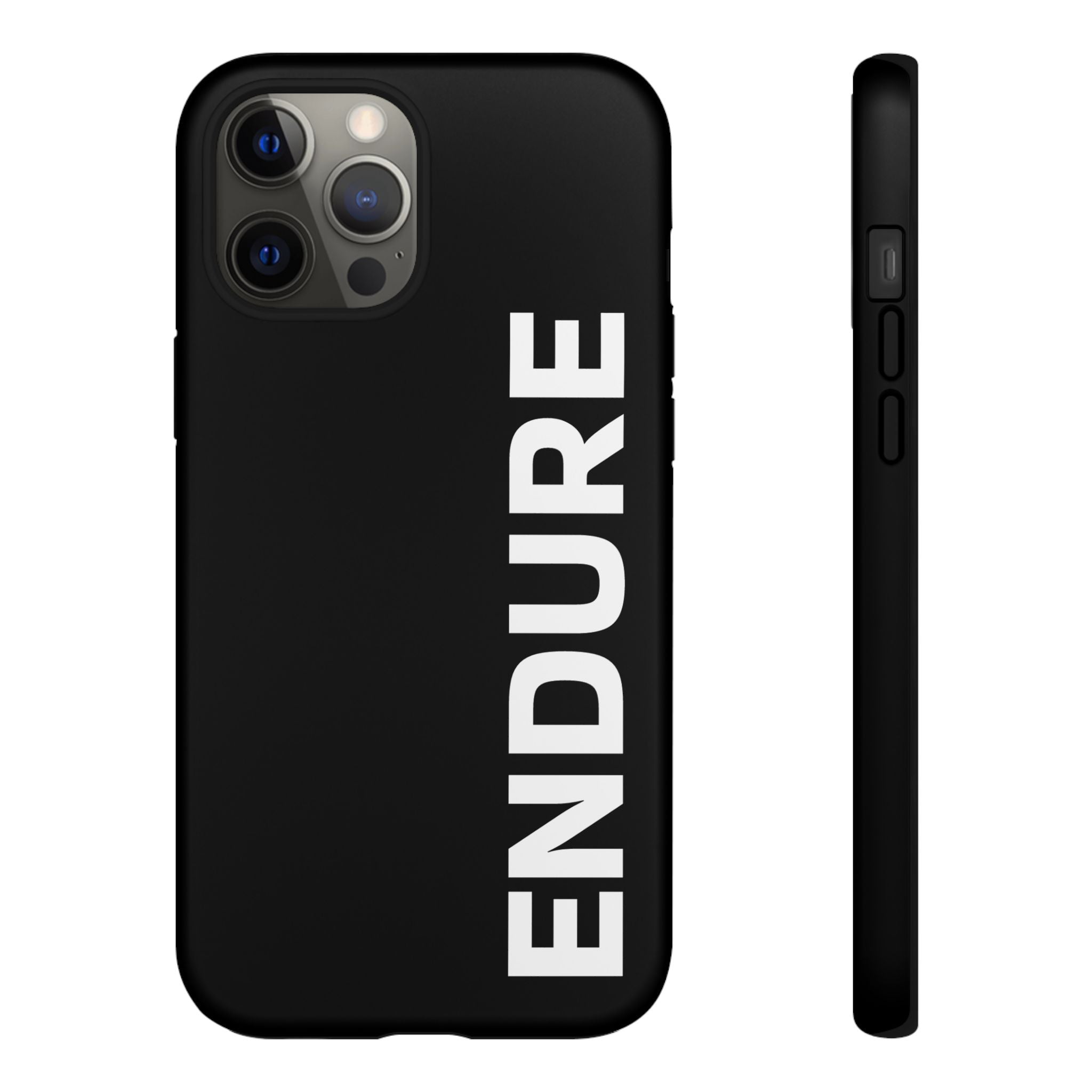 Endure Vertical Bold Phone Case — Tough Black Protective Cover