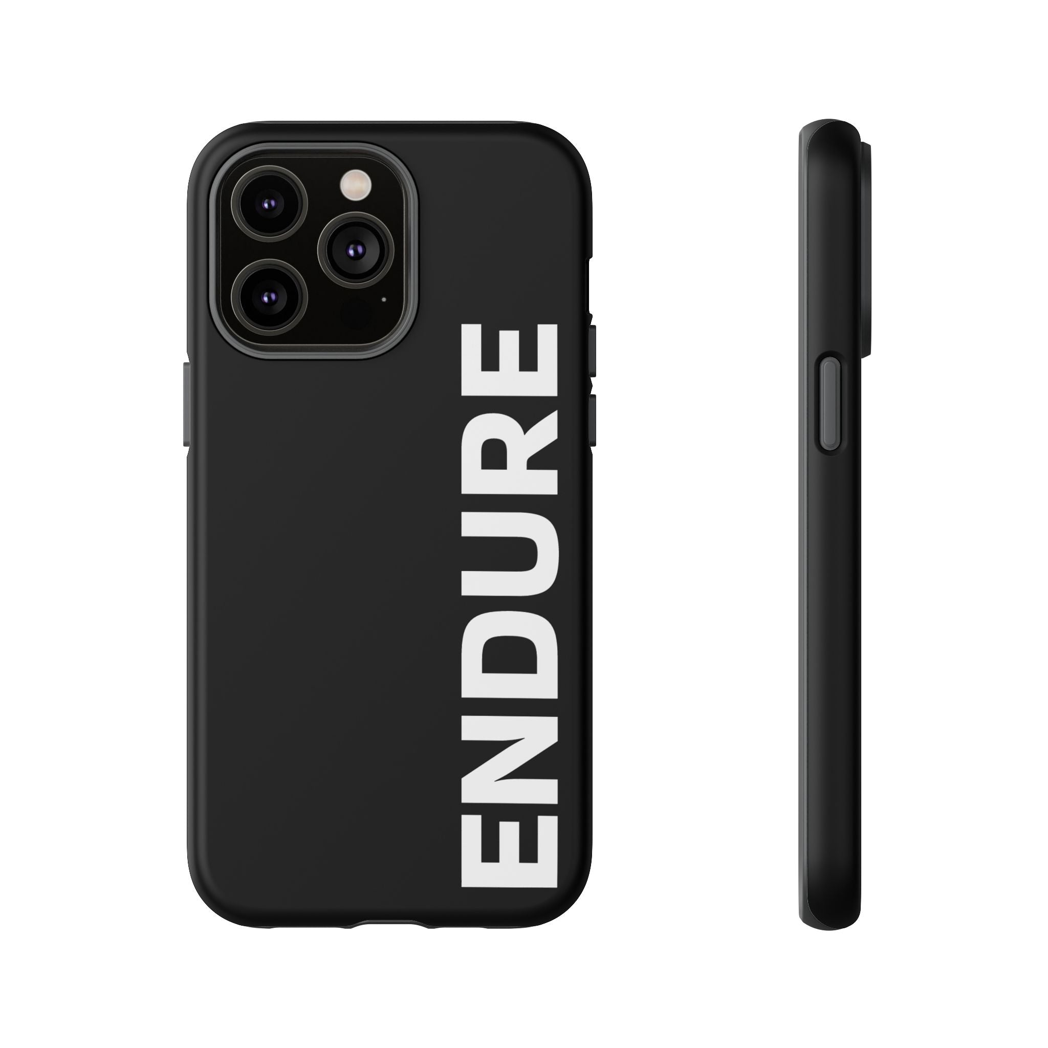 Endure Vertical Bold Phone Case — Tough Black Protective Cover