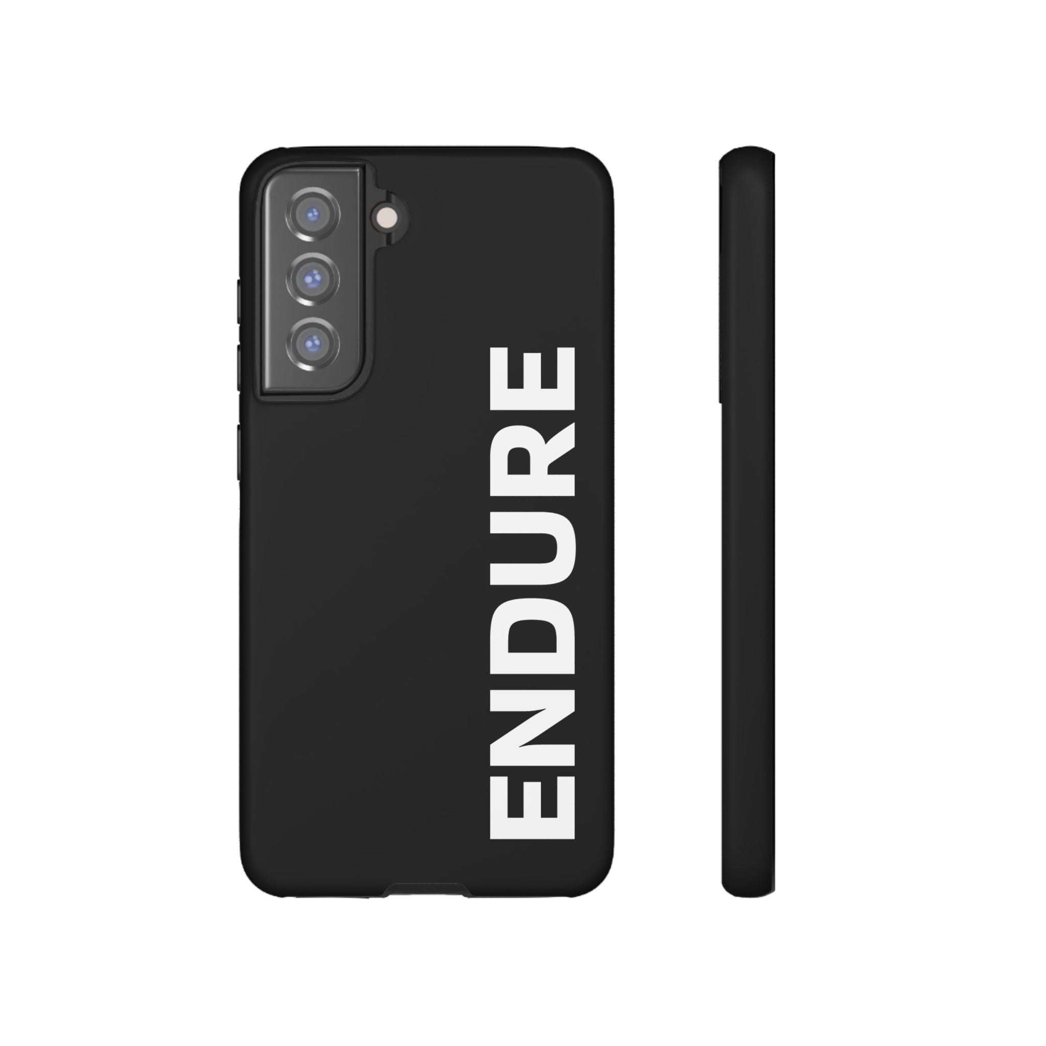 Endure Vertical Bold Phone Case — Tough Black Protective Cover