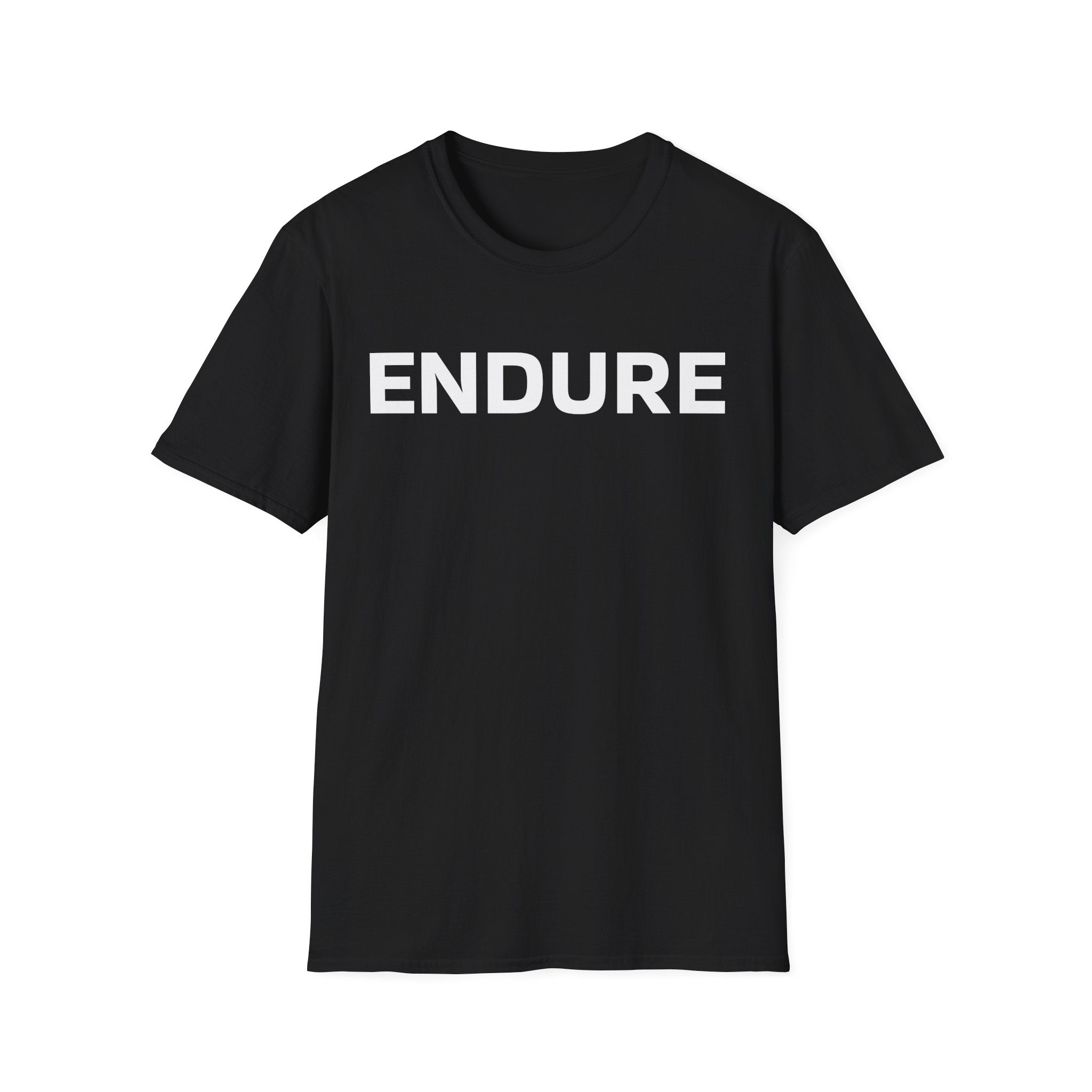 Endure Motivational Soft Style T-Shirt — Bold White Text Inspirational Tee