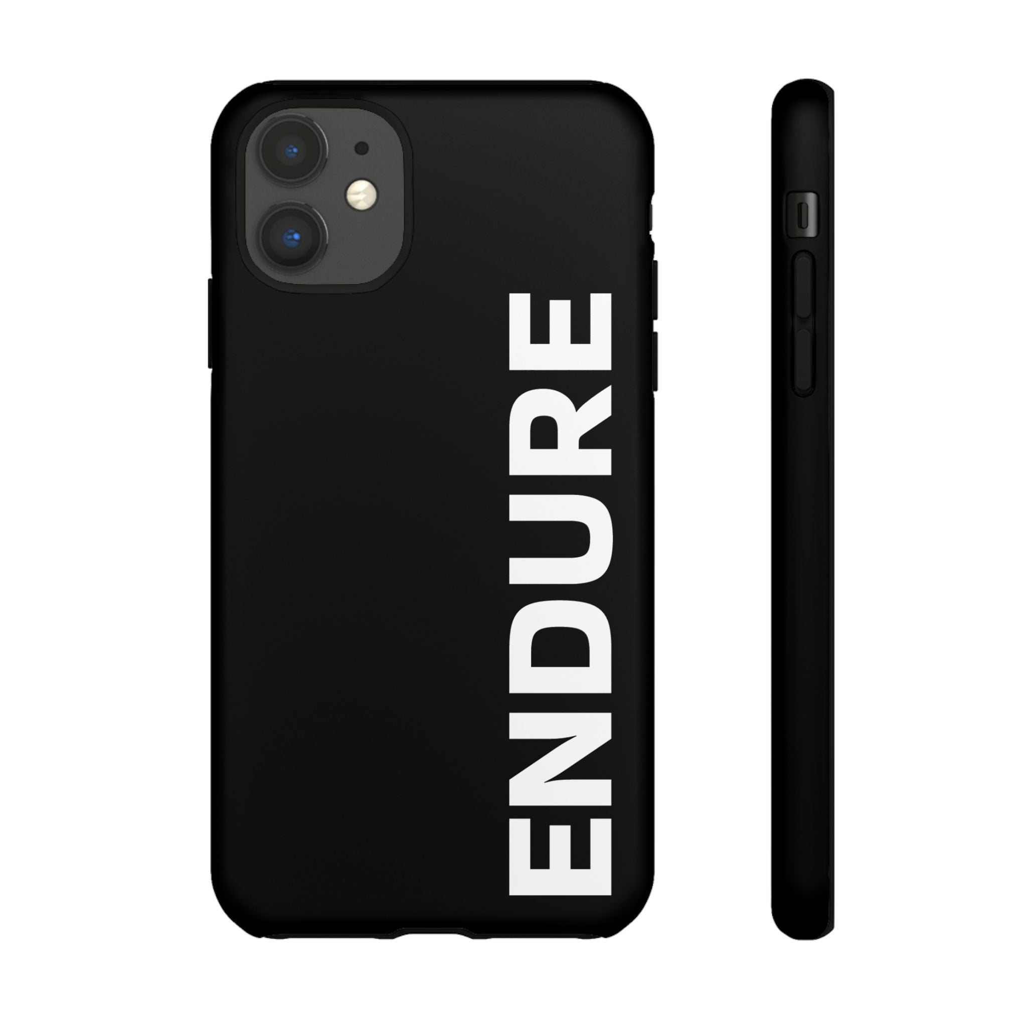 Endure Vertical Bold Phone Case — Tough Black Protective Cover