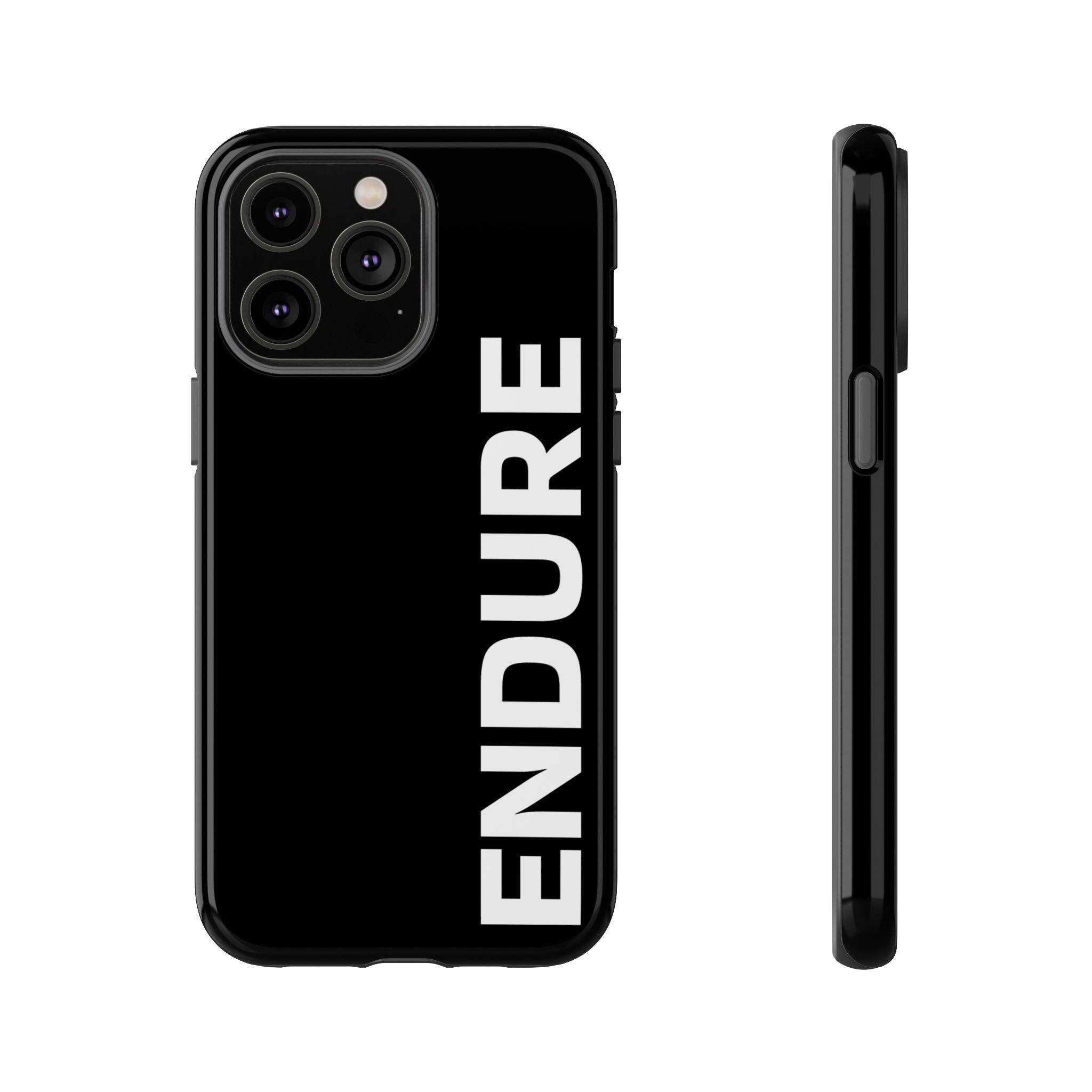 Endure Vertical Bold Phone Case — Tough Black Protective Cover