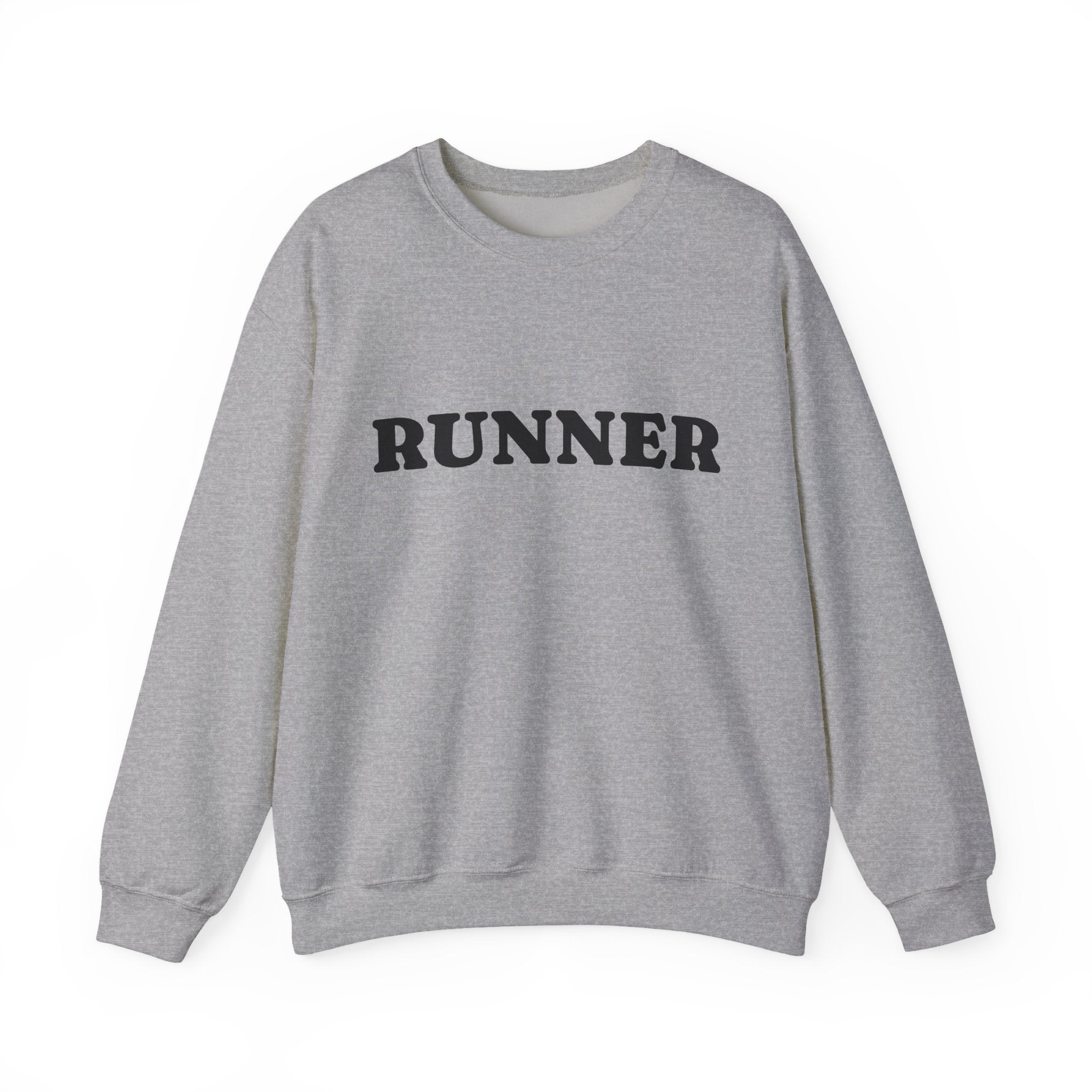 Crewneck Sweatshirt — 'RUNNER' Bold Athletic Pullover - Best Run Yet Apparel and Gifts