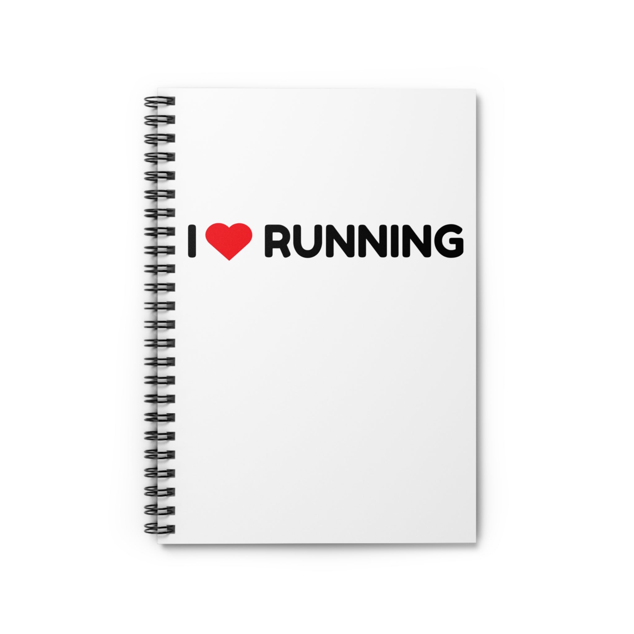 I Heart Running Spiral Notebook — Running Journal & Training Log