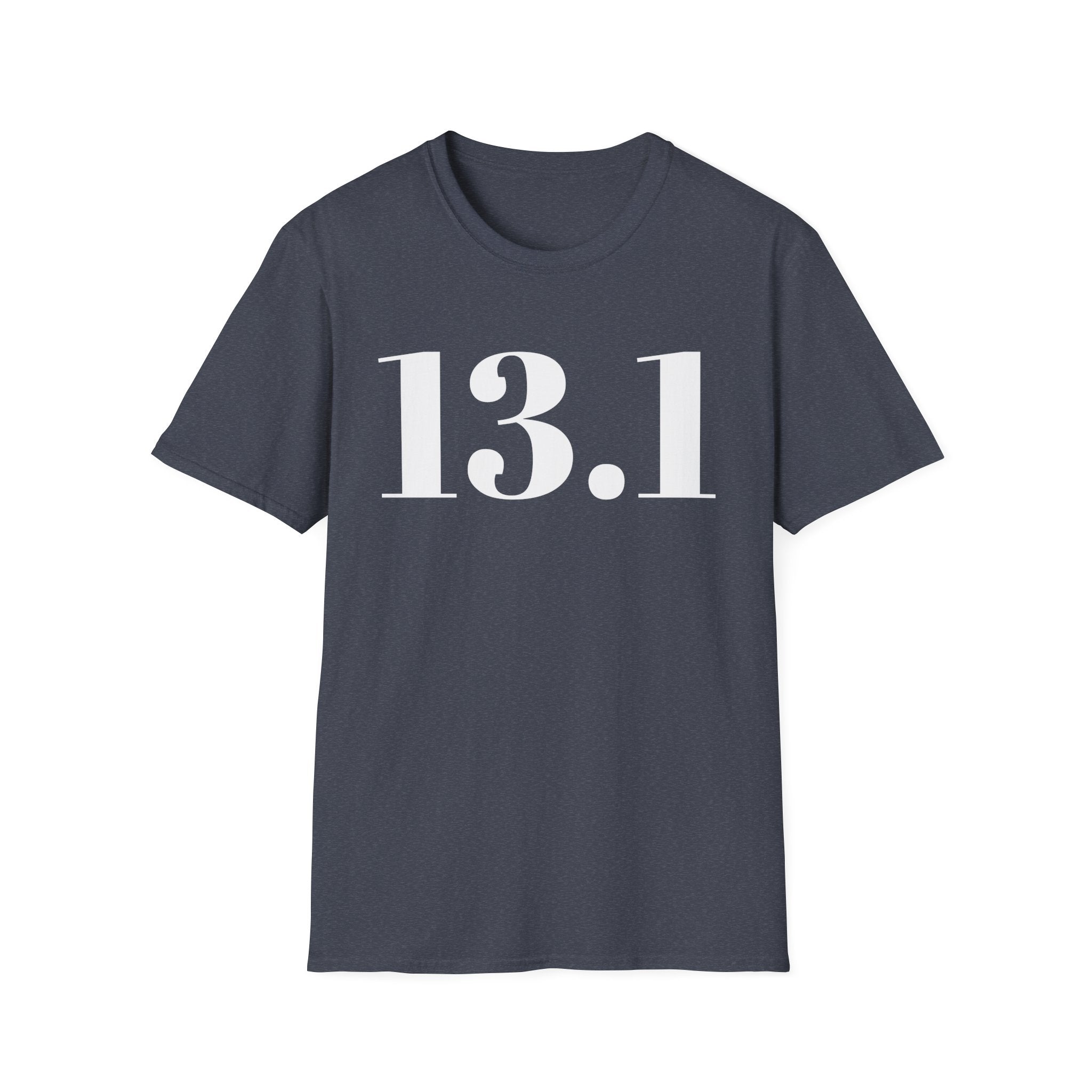 13.1 Half Marathon Soft Style T-Shirt — Runner Race Bib Shirt