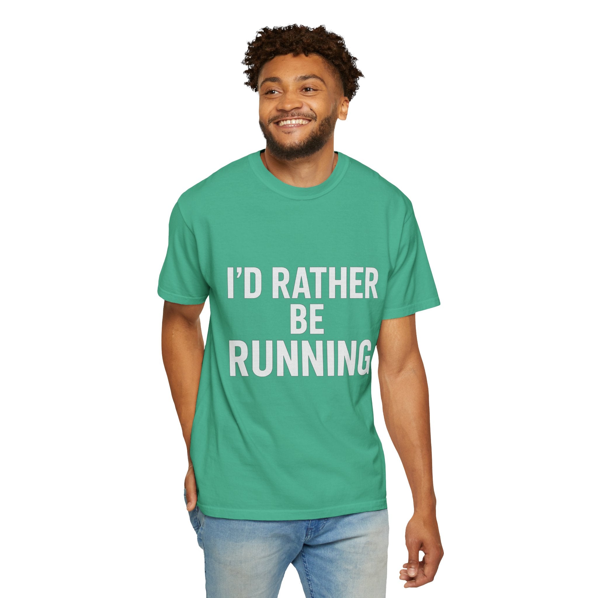 Running T-Shirt — "I’d Rather Be Running" Graphic Tee - Best Run Yet Apparel and Gifts
