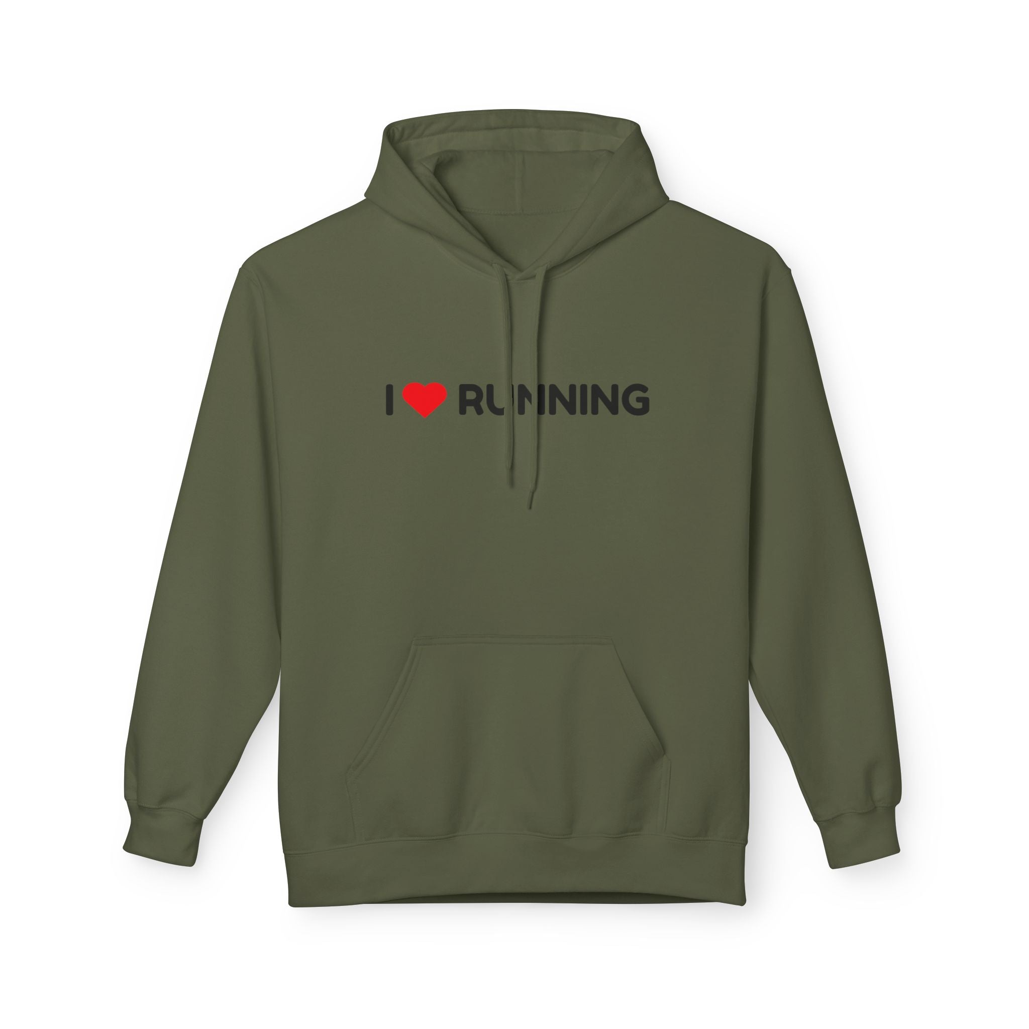 I Love Running Hoodie — Heart Racing Runner Sweatshirt for Joggers & Fitness Fans