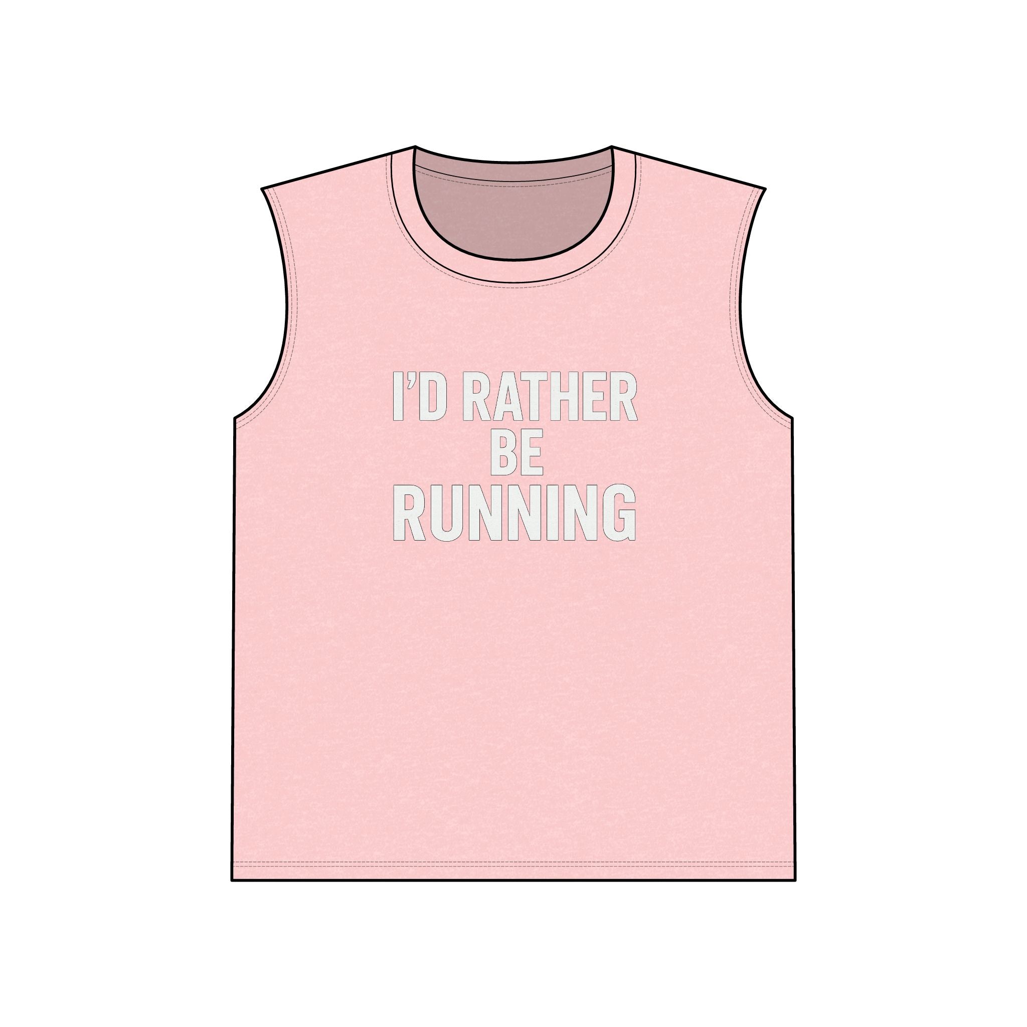 Running Muscle Tank — "I'd Rather Be Running" Workout Tank Top