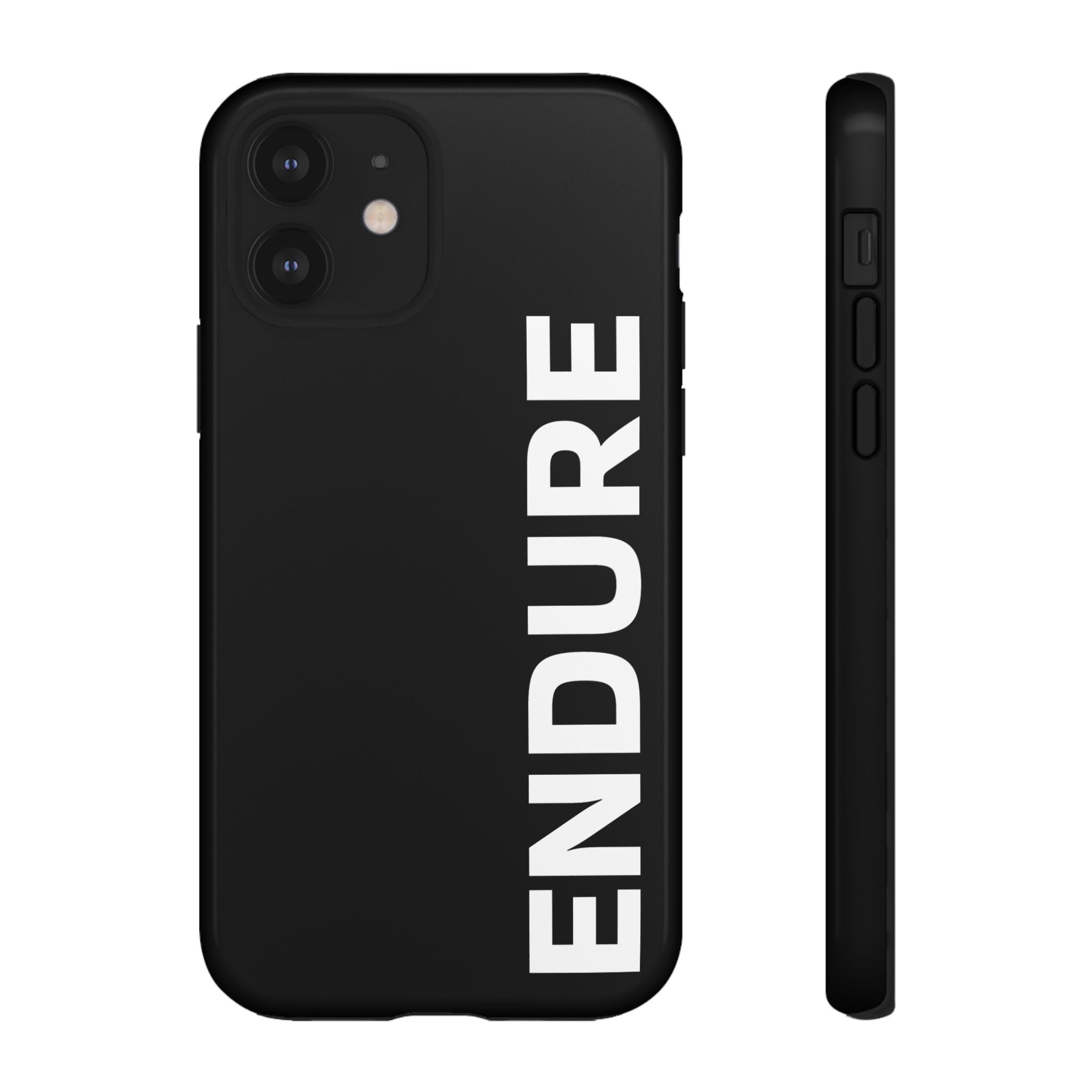 Endure Vertical Bold Phone Case — Tough Black Protective Cover