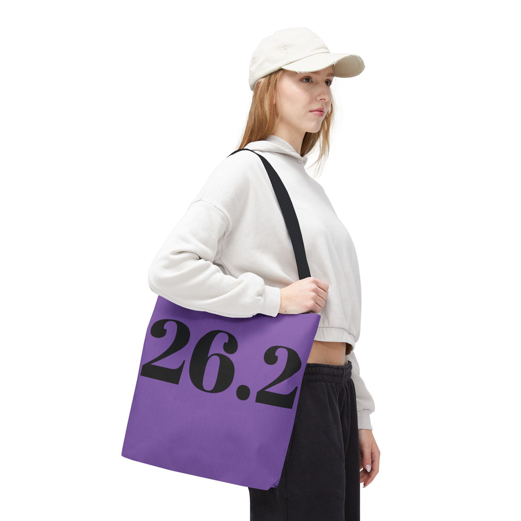 26.2 Marathon Tote Bag — Runner Gift Purple - Best Run Yet Apparel and Gifts