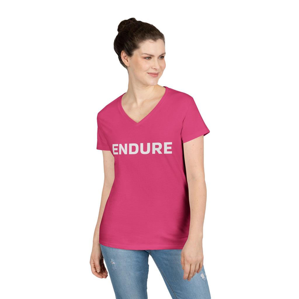 Endure V-Neck Tee - Motivational Women's T-Shirt
