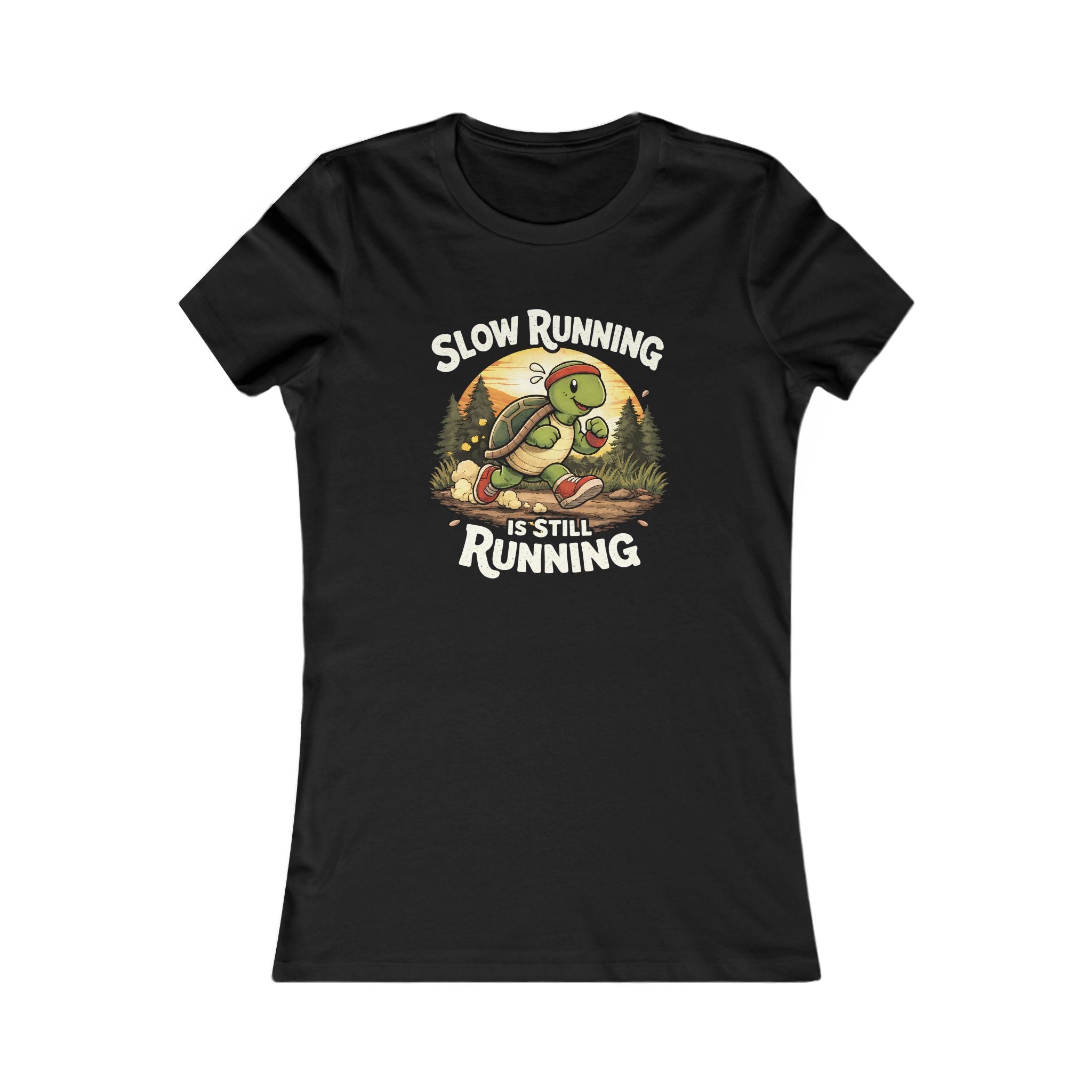 Slow Running Is Still Running Turtle Tee — "Catch Me If You Can" Women's Running Shirt