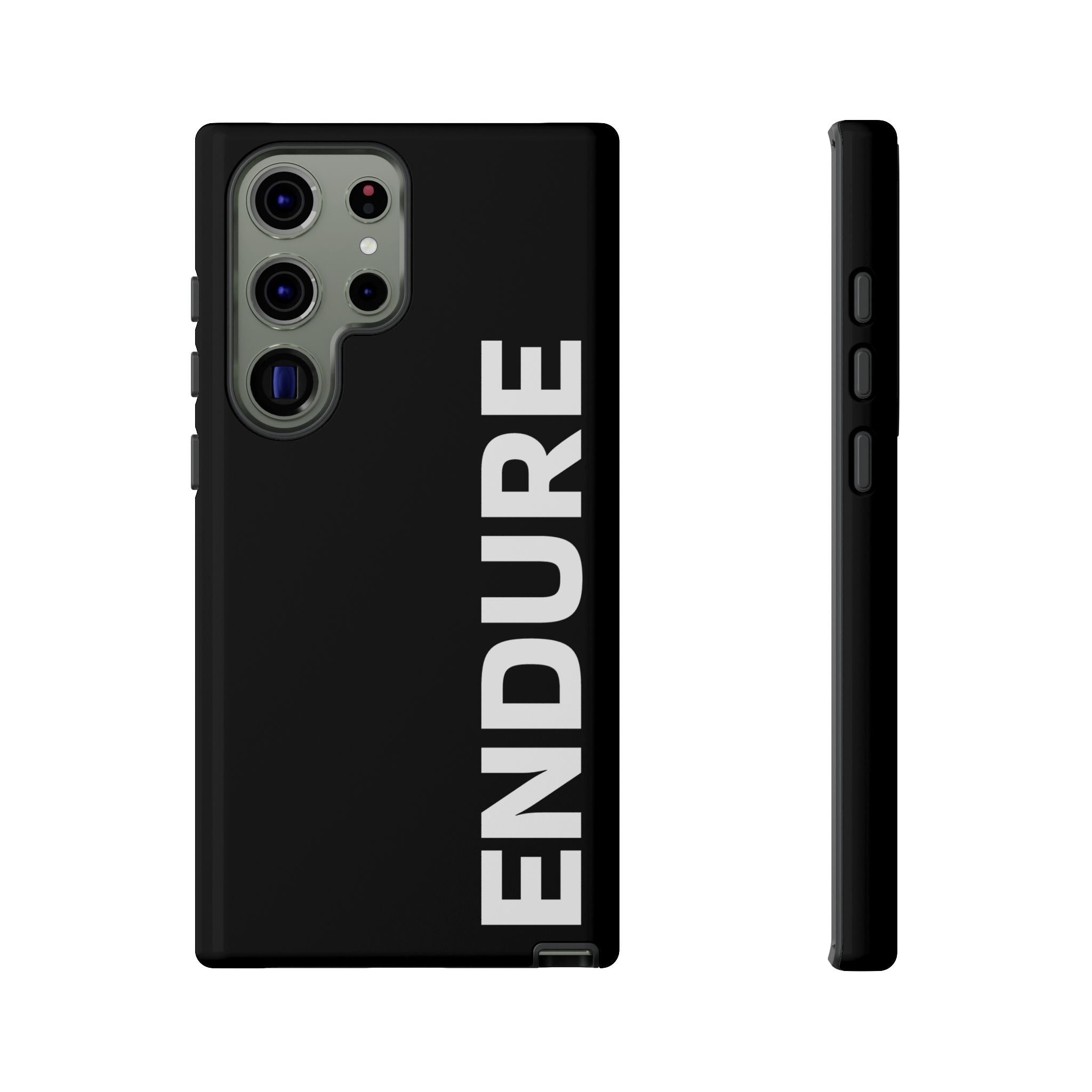 Endure Vertical Bold Phone Case — Tough Black Protective Cover