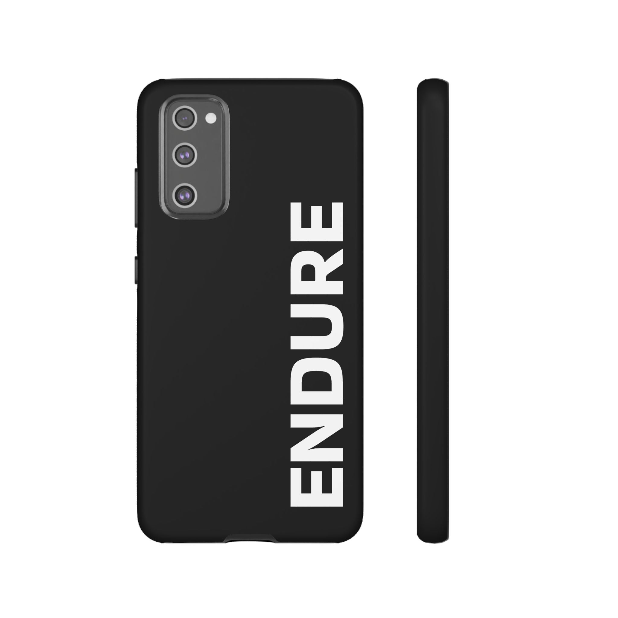 Endure Vertical Bold Phone Case — Tough Black Protective Cover