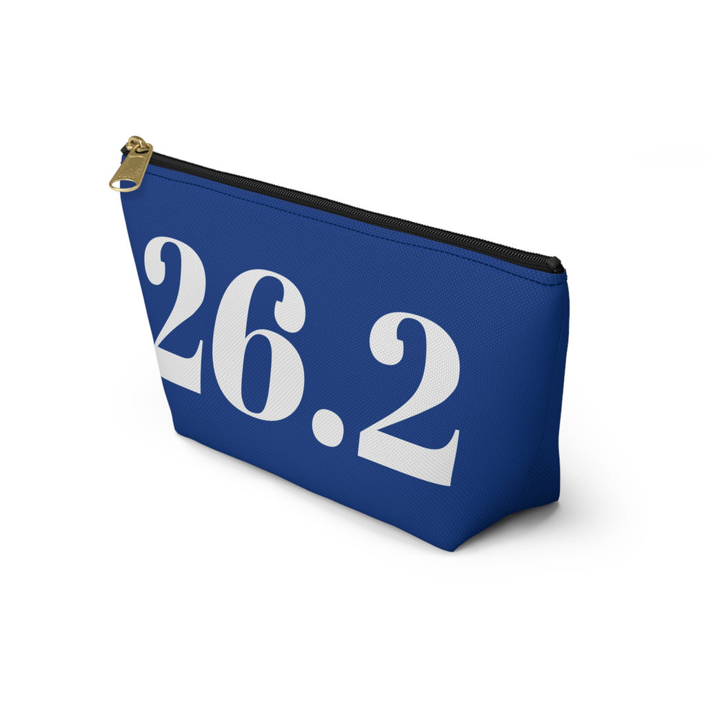 26.2 Marathon Accessory Pouch — Zip T‑Bottom Makeup & Gear Bag