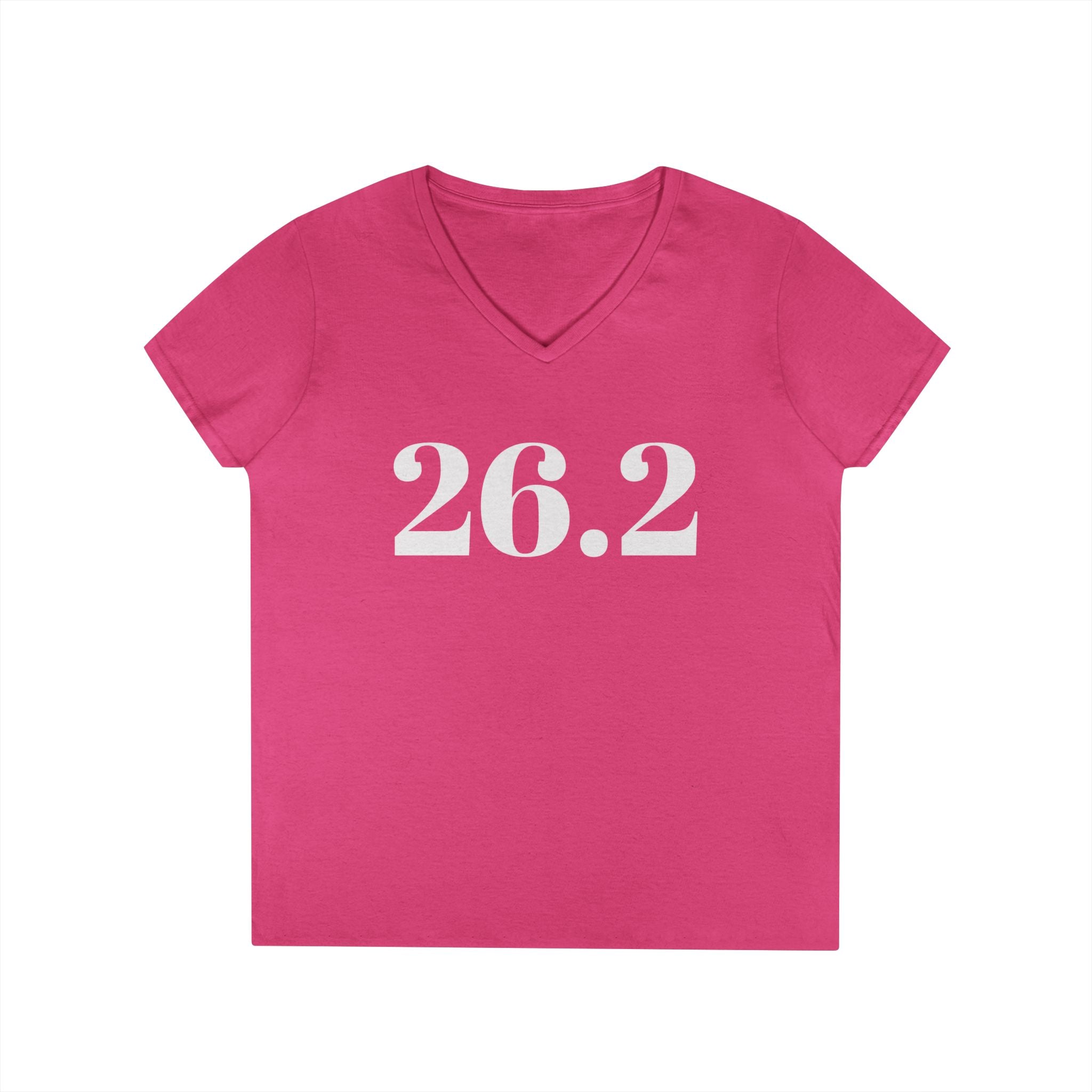 26.2 Women's V - Neck Marathon Running Shirt — Finish Line Race Tee - Best Run Yet Apparel and Gifts