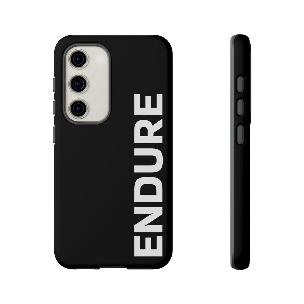 Endure Vertical Bold Phone Case — Tough Black Protective Cover
