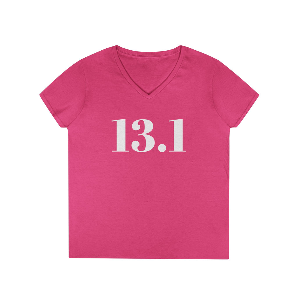 13.1 Women’s V‑Neck Running Tee — Half Marathon Race Shirt - Best Run Yet Apparel and Gifts