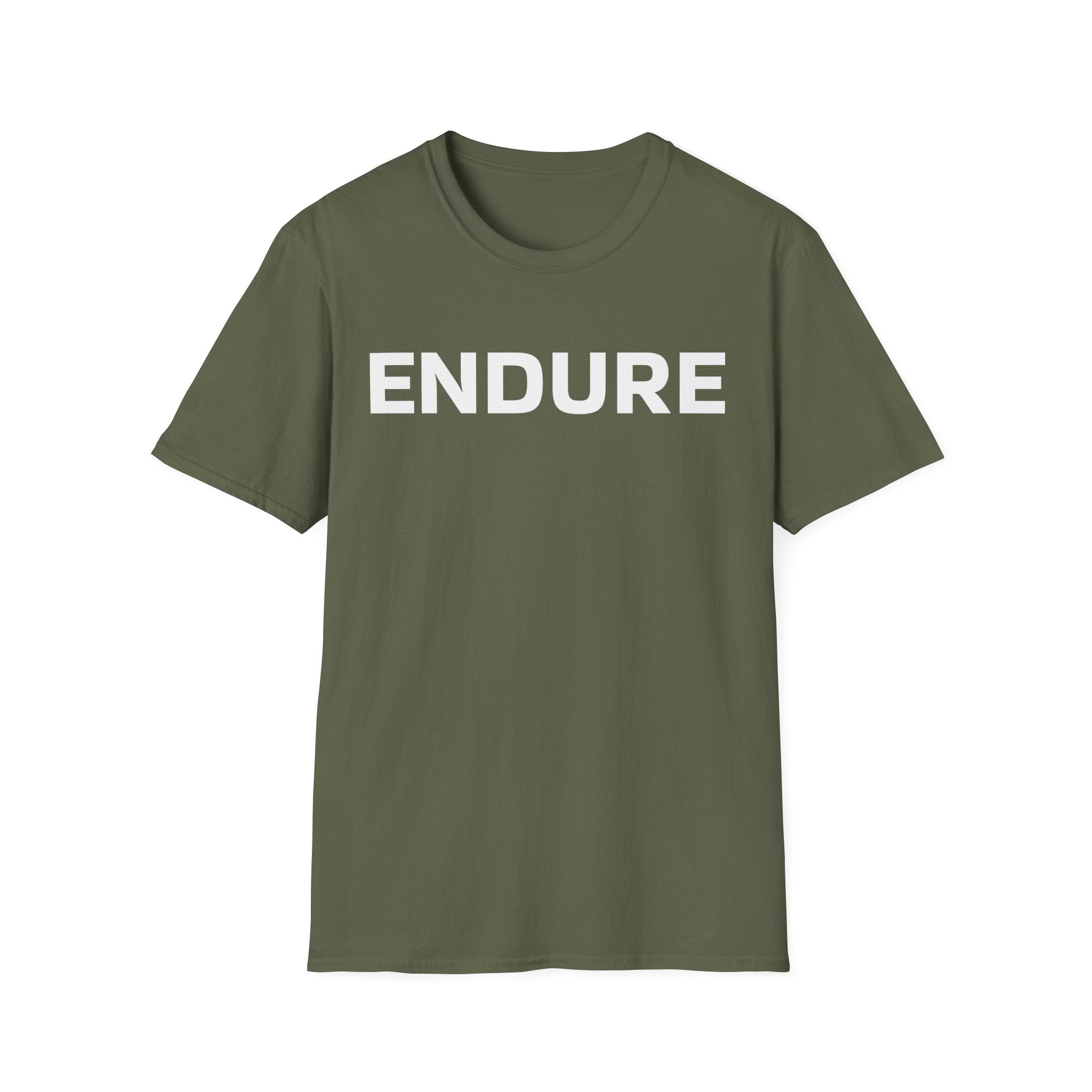 Endure Motivational Soft Style T-Shirt — Bold White Text Inspirational Tee
