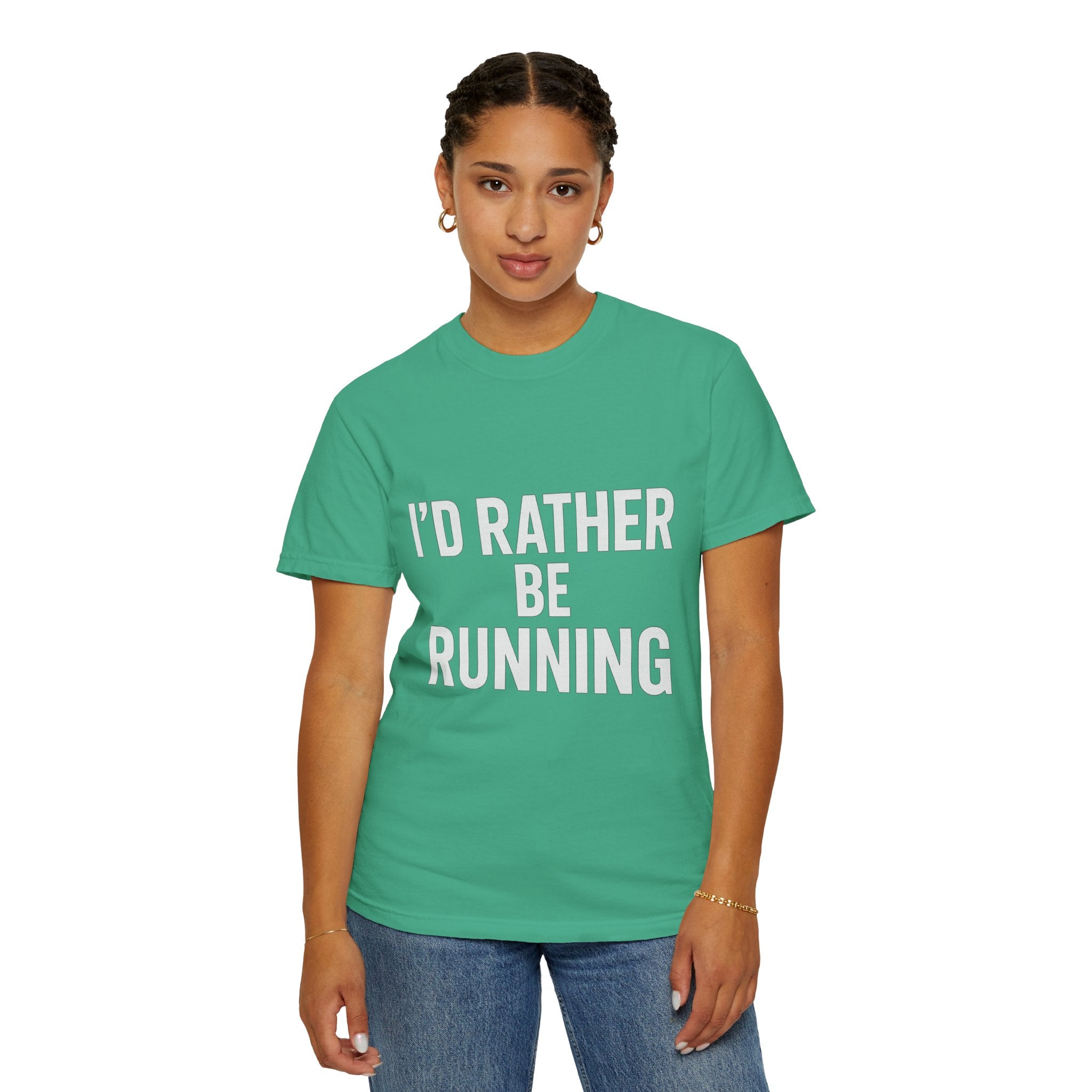 Running T-Shirt — "I’d Rather Be Running" Graphic Tee - Best Run Yet Apparel and Gifts