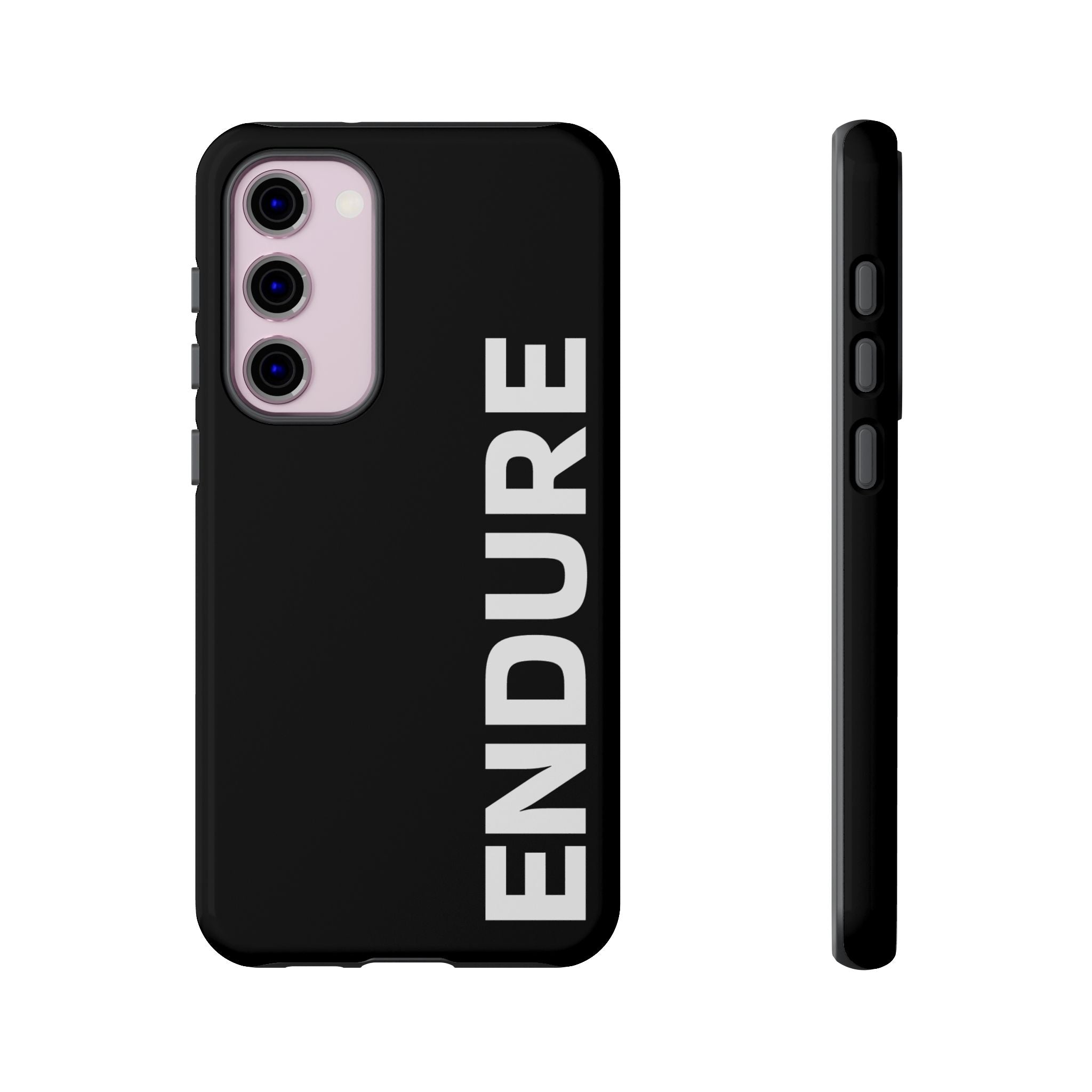 Endure Vertical Bold Phone Case — Tough Black Protective Cover