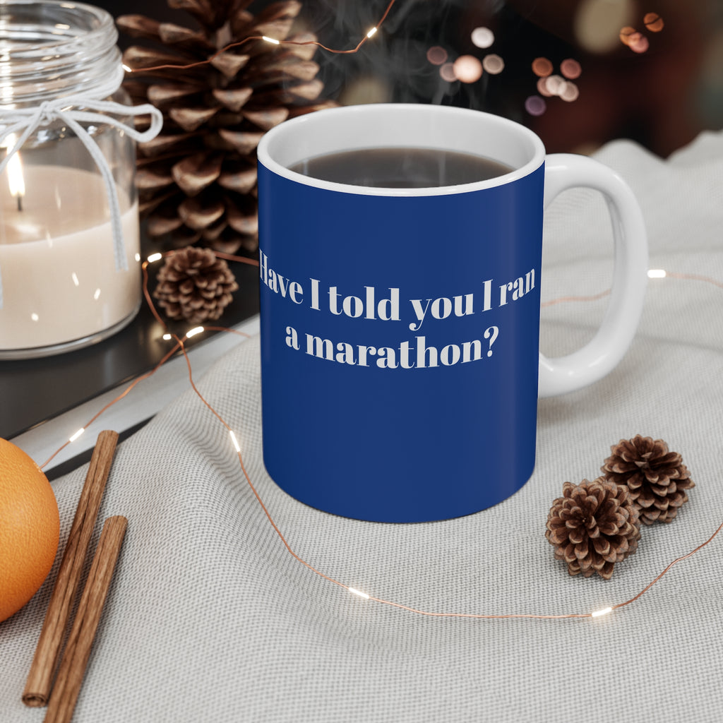 Marathon Runner Coffee Mug — 11oz Running Fuel Cup - Best Run Yet Apparel and Gifts