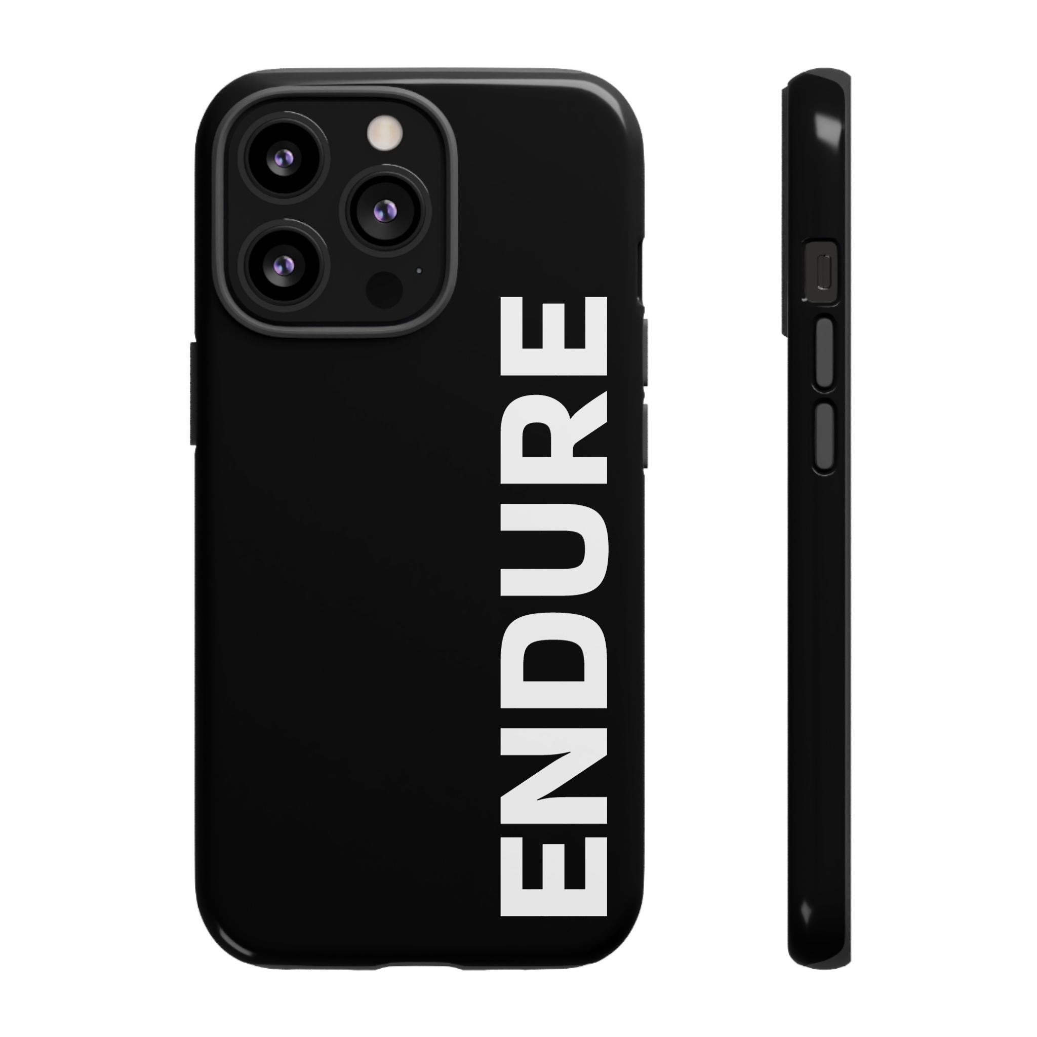 Endure Vertical Bold Phone Case — Tough Black Protective Cover