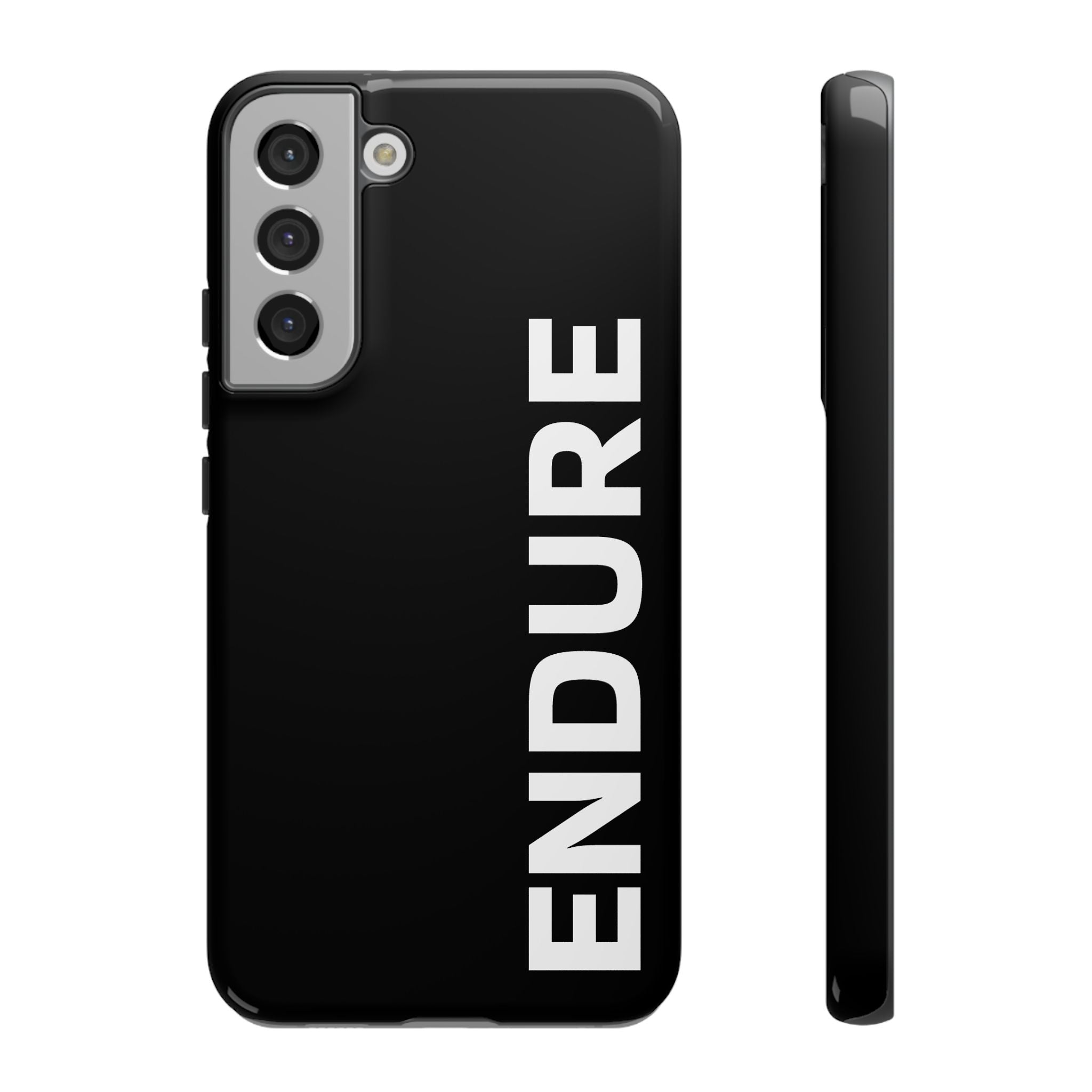 Endure Vertical Bold Phone Case — Tough Black Protective Cover