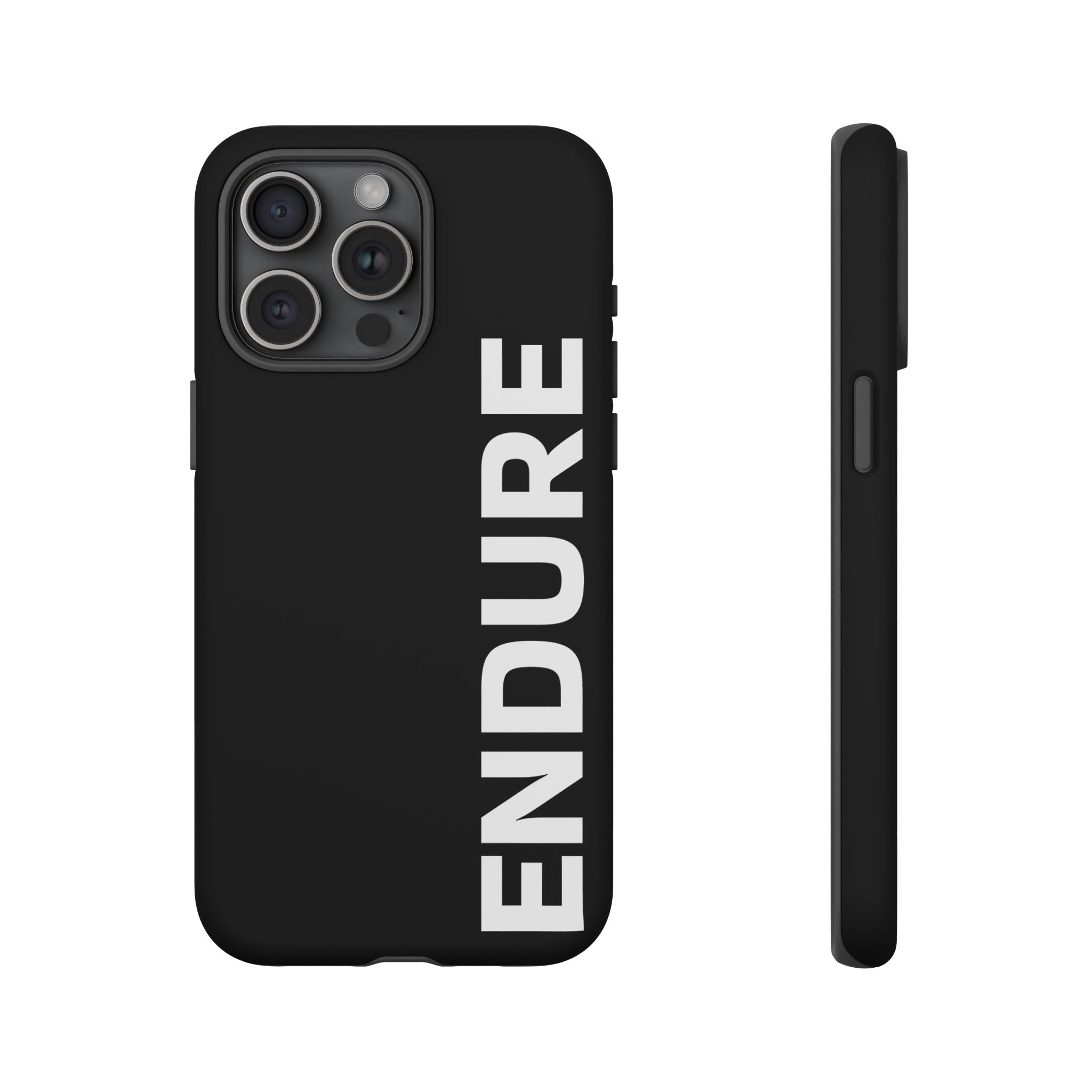 Endure Vertical Bold Phone Case — Tough Black Protective Cover
