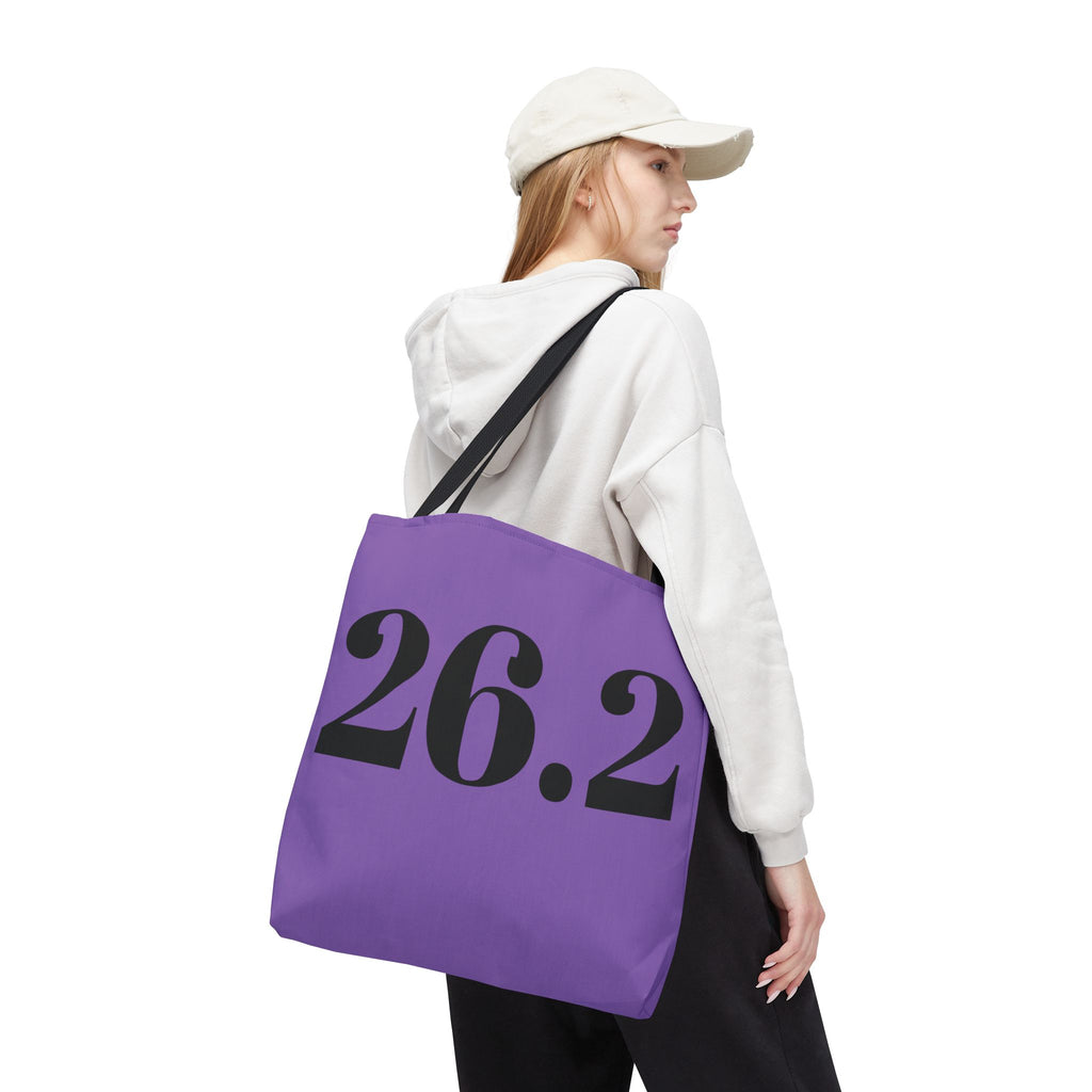 26.2 Marathon Tote Bag — Runner Gift Purple - Best Run Yet Apparel and Gifts