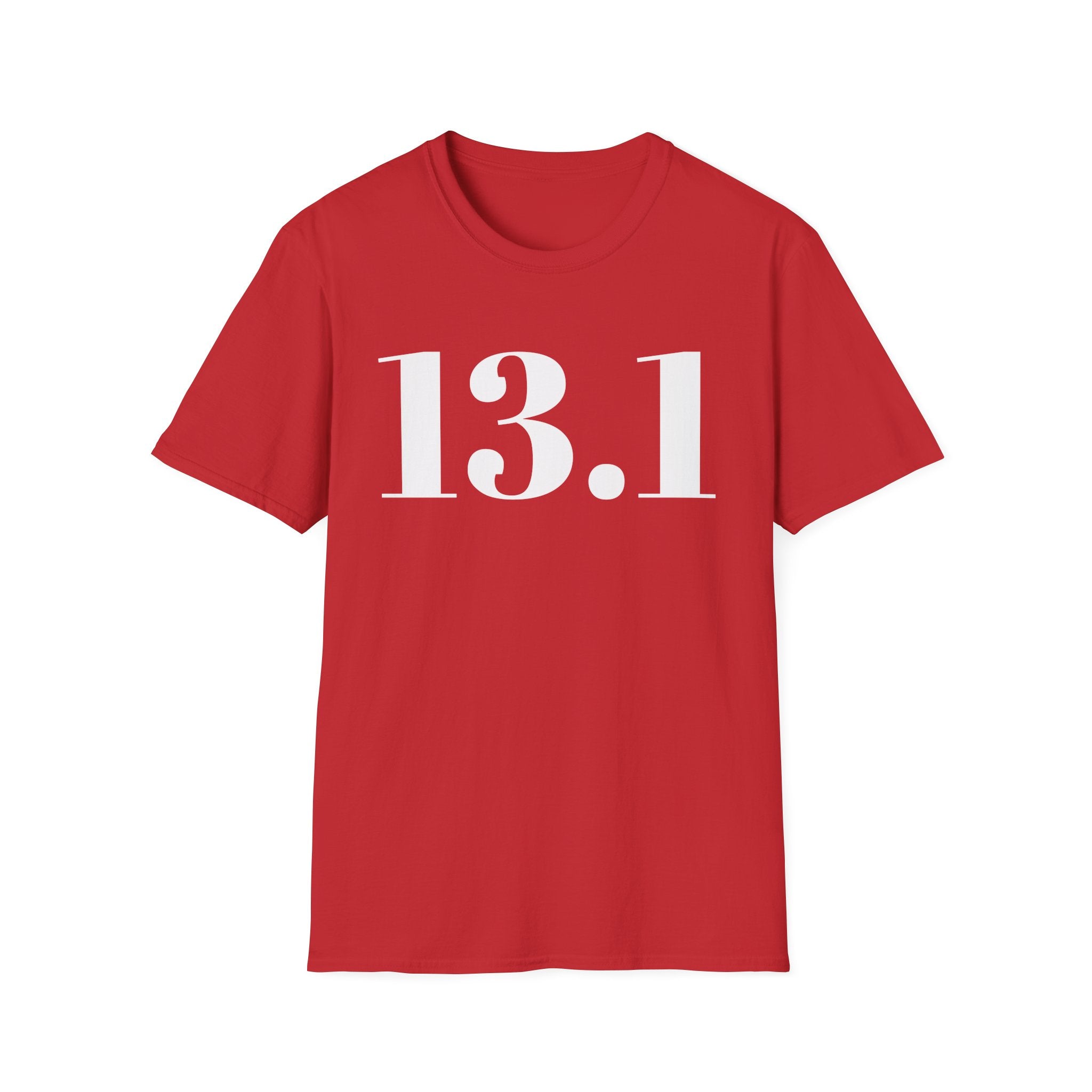 13.1 Half Marathon Soft Style T-Shirt — Runner Race Bib Shirt