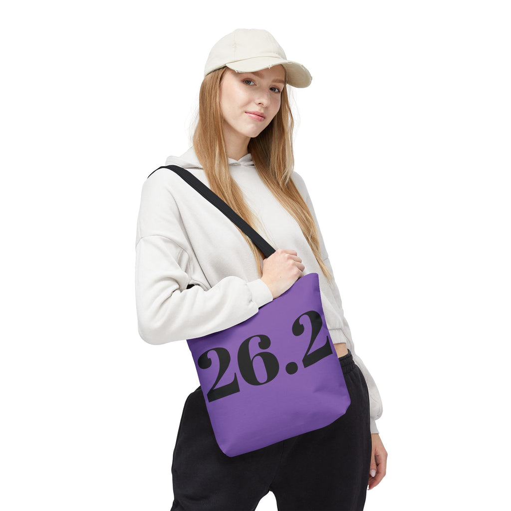 26.2 Marathon Tote Bag — Runner Gift Purple - Best Run Yet Apparel and Gifts