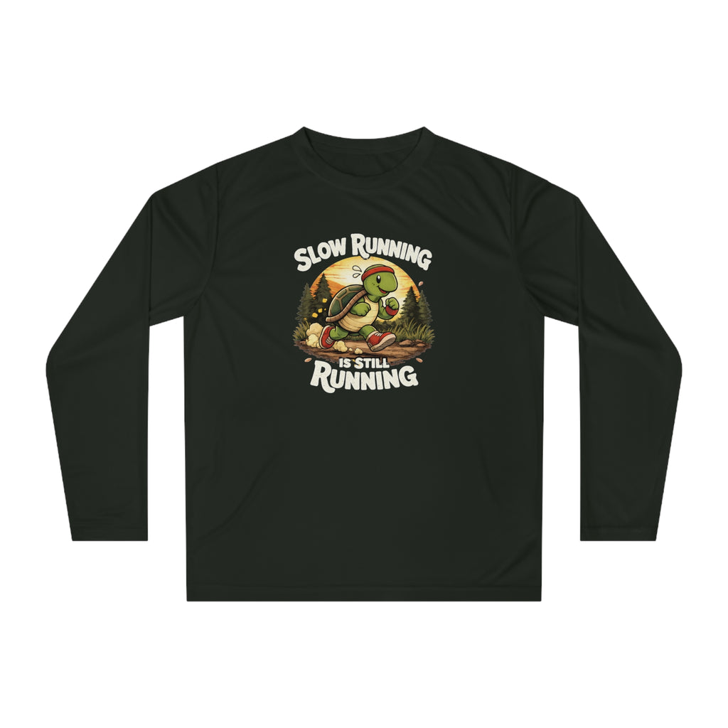 Slow Running Turtle Long Sleeve Shirt - “Slow Running Still Running” Athletic Tee