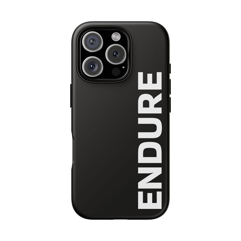 Endure Vertical Bold Phone Case — Tough Black Protective Cover