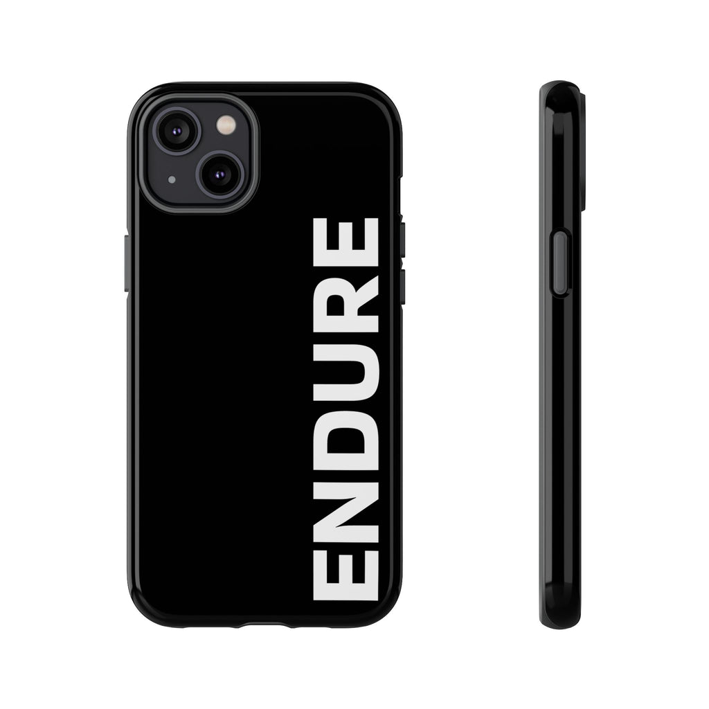 Endure Vertical Bold Phone Case — Tough Black Protective Cover
