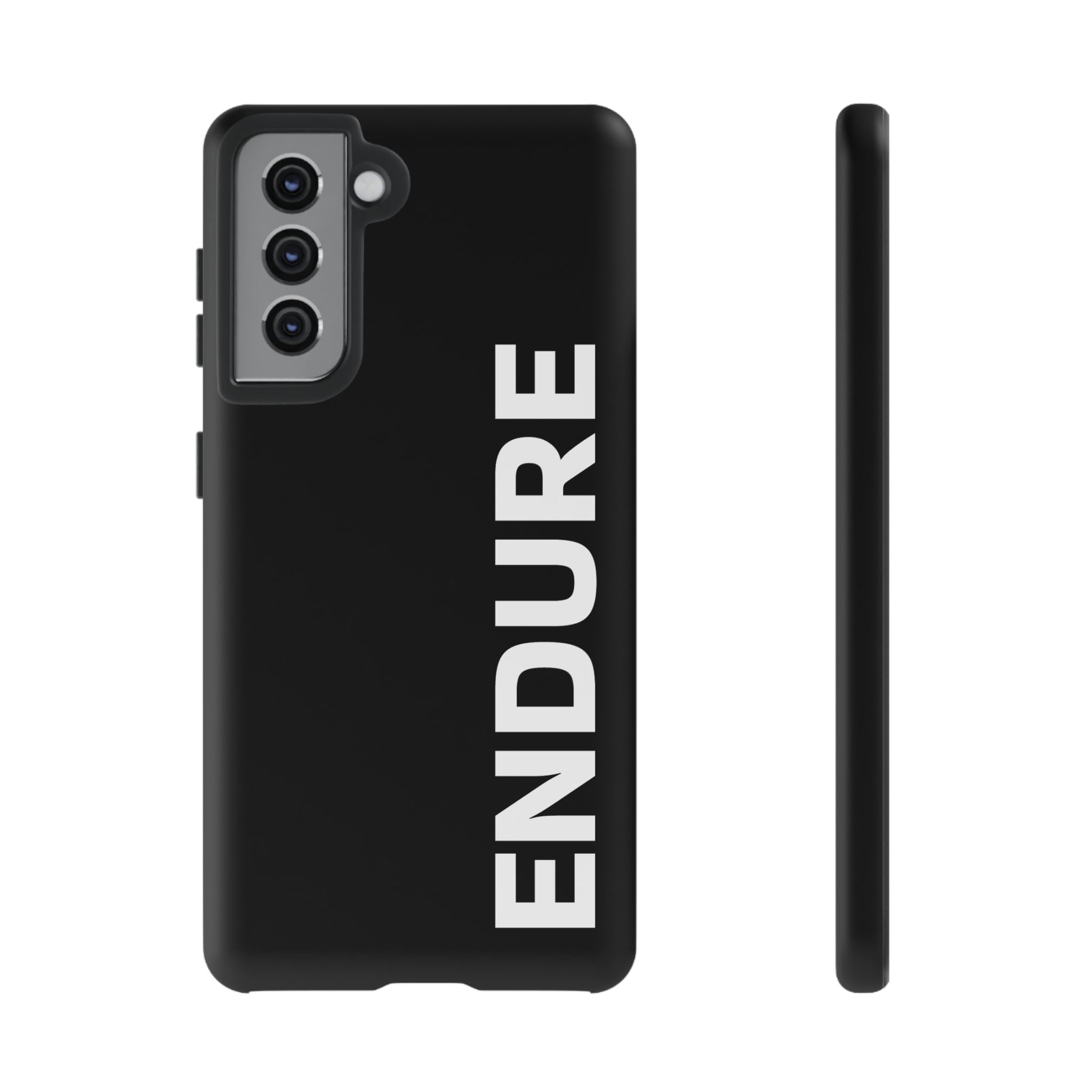 Endure Vertical Bold Phone Case — Tough Black Protective Cover