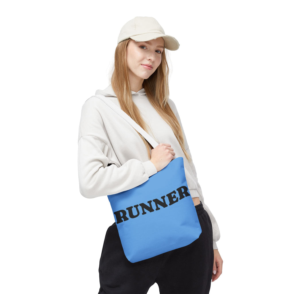 Runner Tote Bag – Blue AOP Running Tote for Runners - Best Run Yet Apparel and Gifts