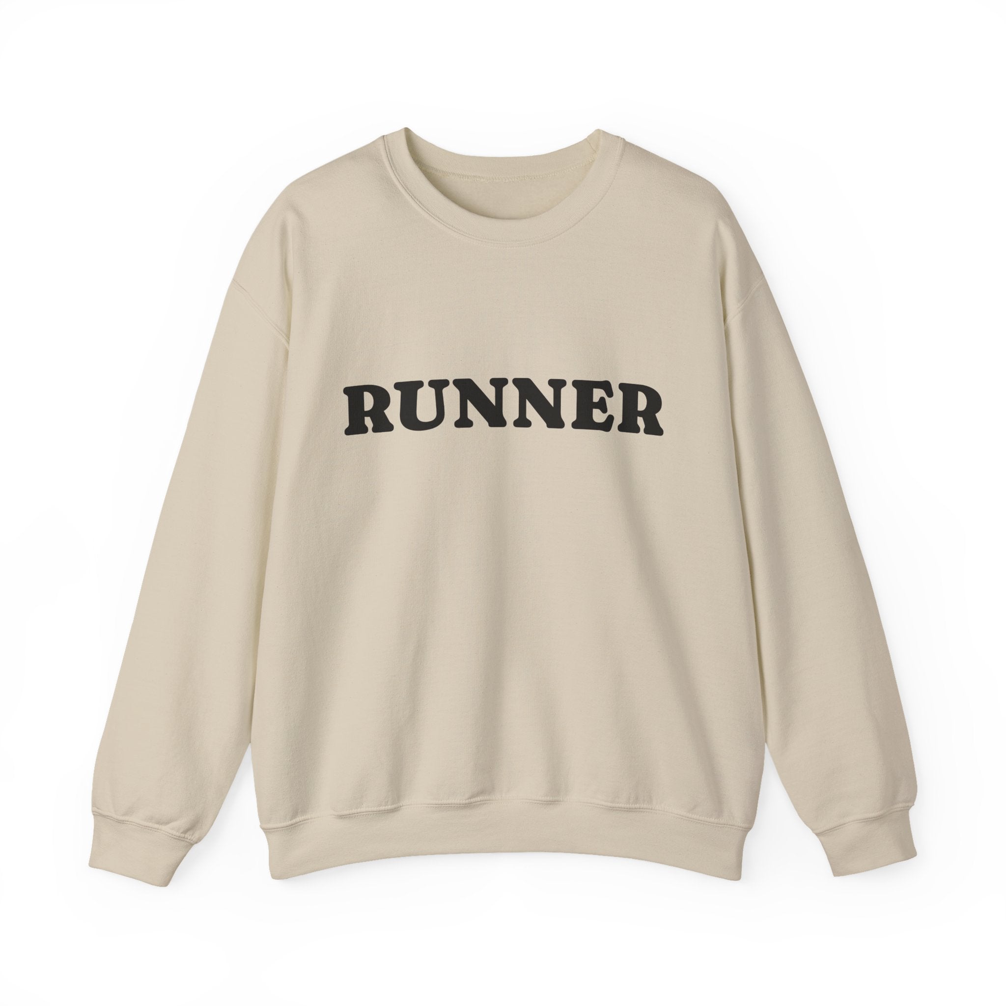 Crewneck Sweatshirt — 'RUNNER' Bold Athletic Pullover - Best Run Yet Apparel and Gifts