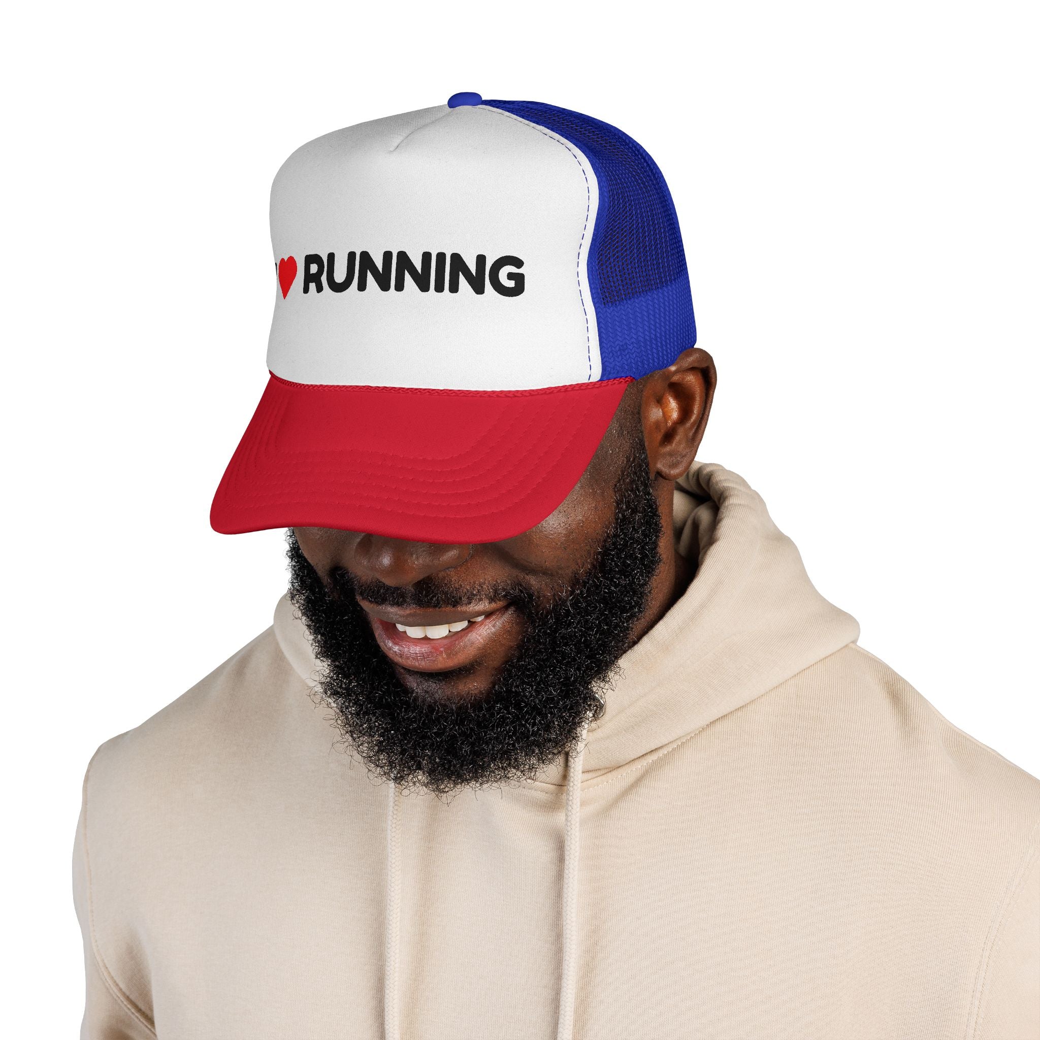 I Love Running Trucker Cap — Retro Mesh Running Hat for Runners