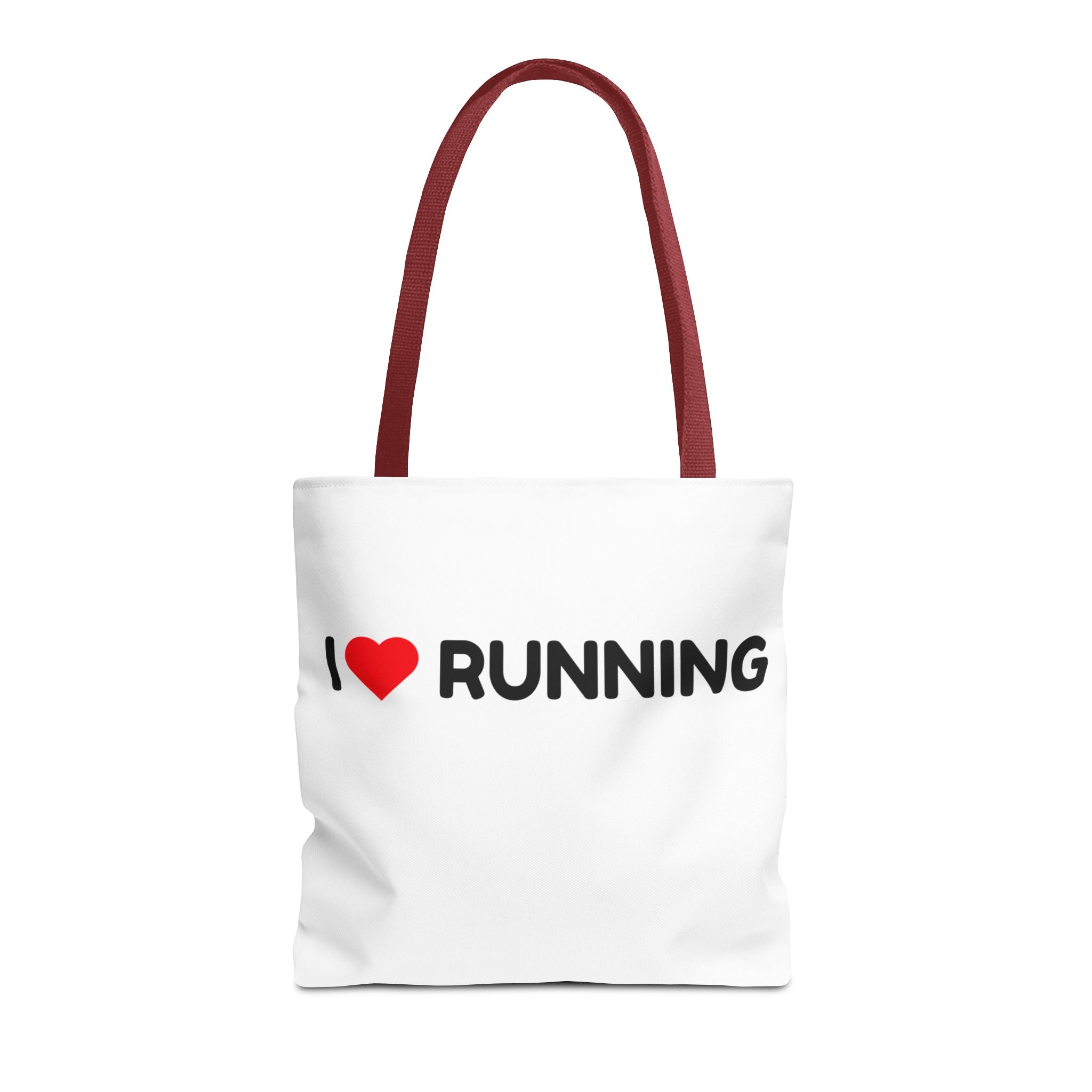 I Heart Running Tote Bag – Lightweight Runner Canvas Tote, Gym & Race Day Bag
