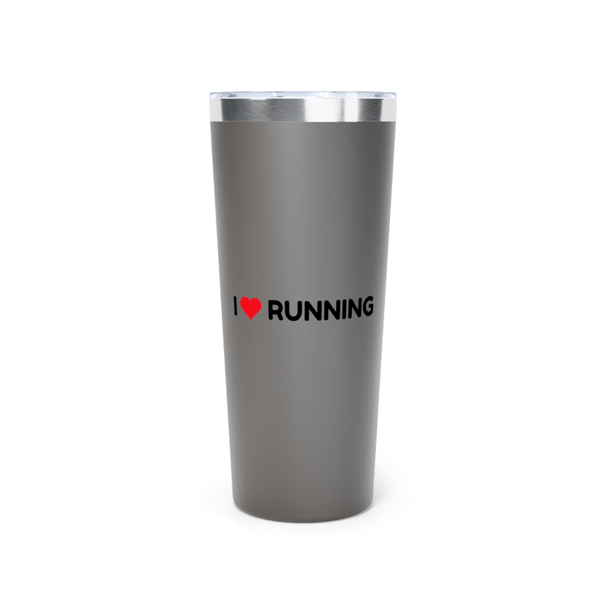 I Heart Running 22oz Insulated Tumbler — Copper Vacuum Travel Cup for Runners