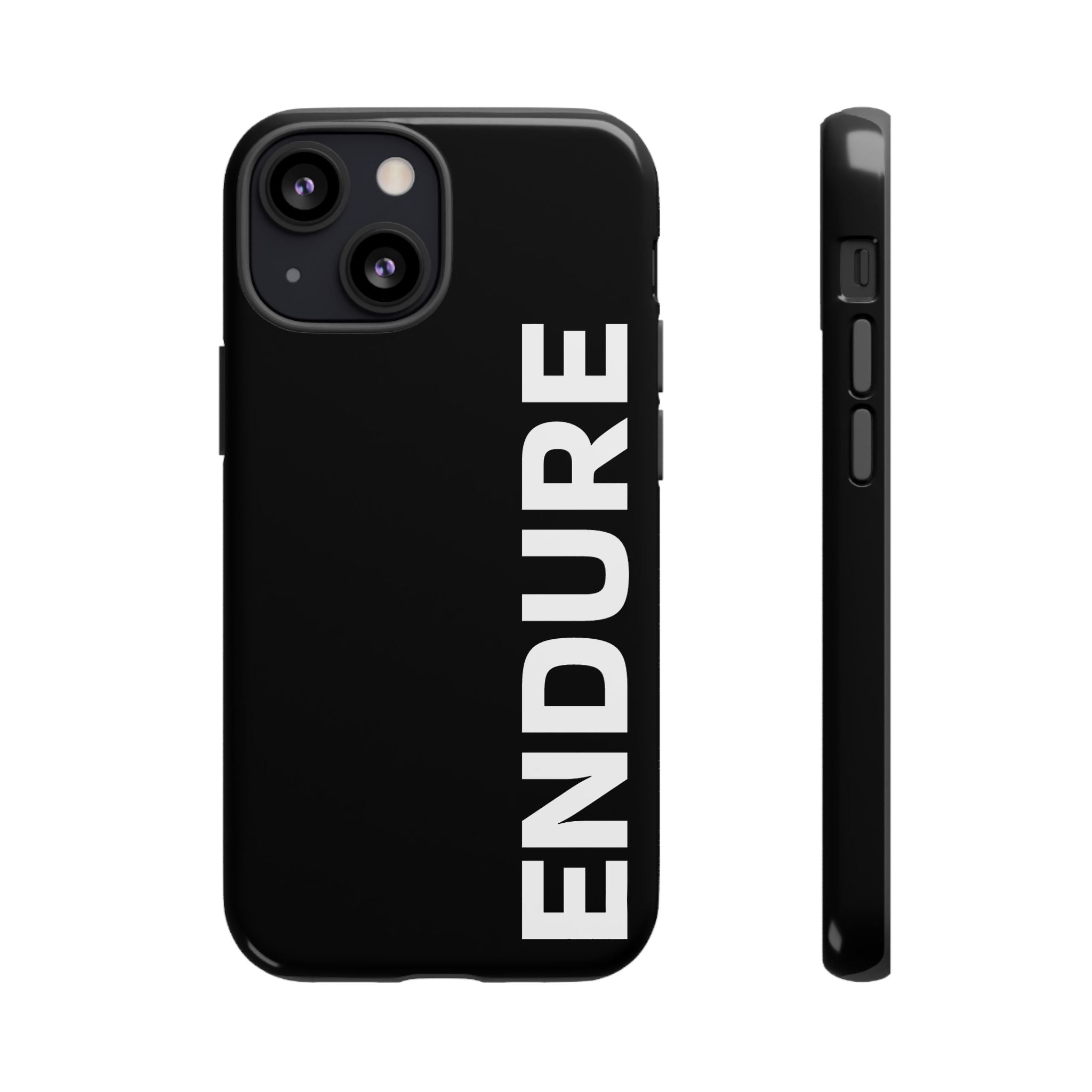 Endure Vertical Bold Phone Case — Tough Black Protective Cover